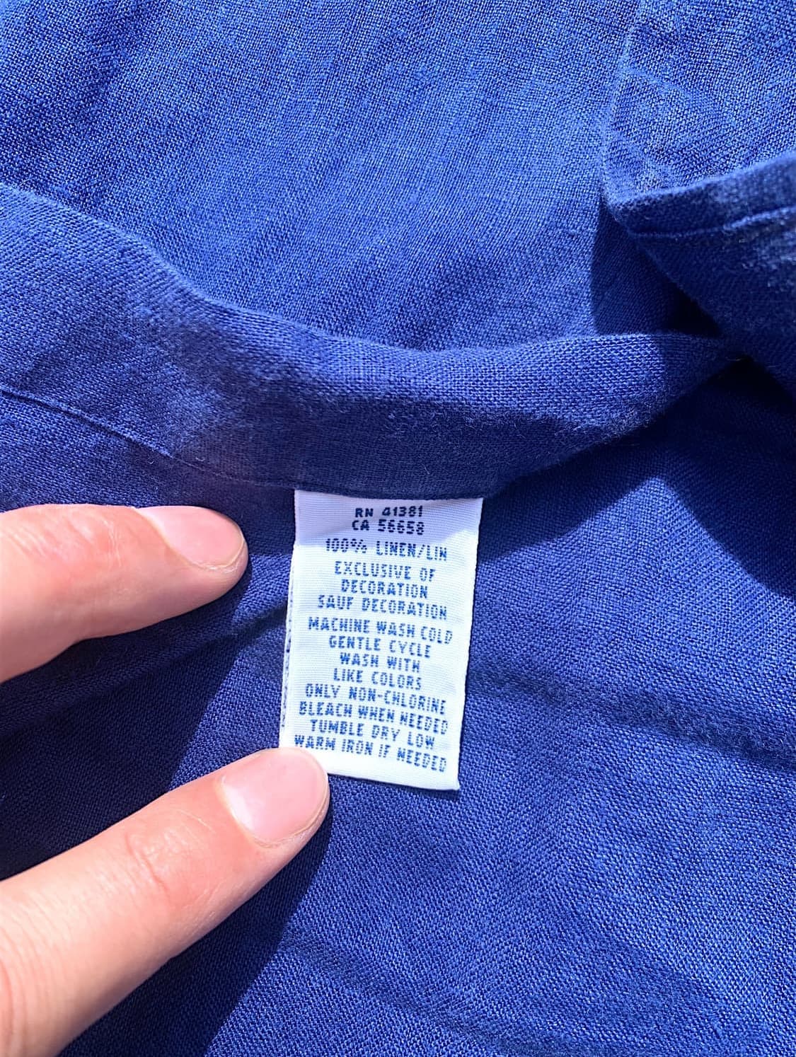 [시즌 오프] 폴로 린넨 반팔 셔츠 블루 상품이미지2