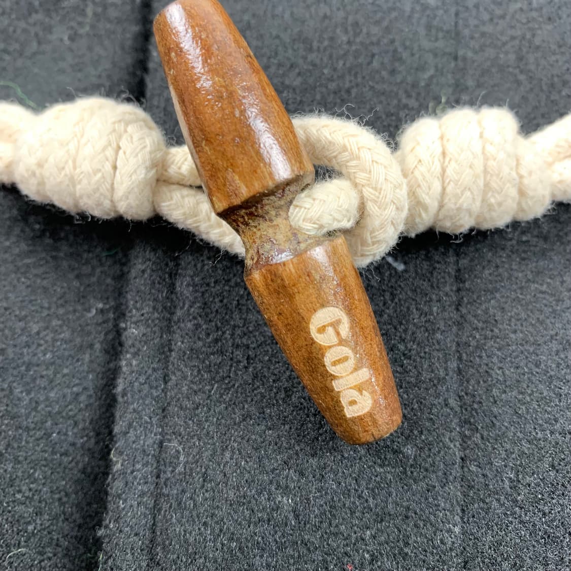 골라 더플 버튼 바시티 점퍼 블랙  상품이미지3