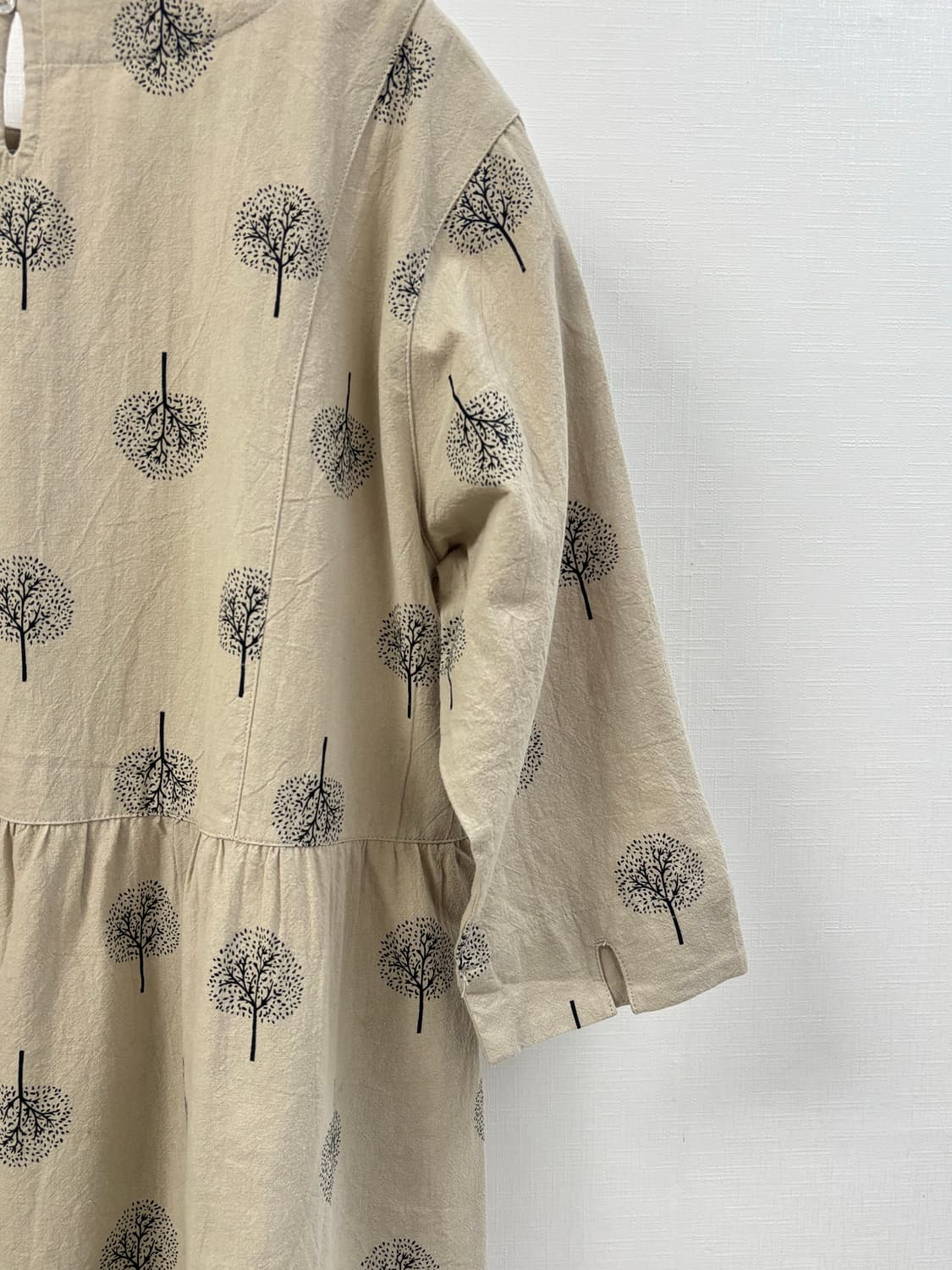 트리 패턴 빈티지 벌룬 원피스 상품이미지5