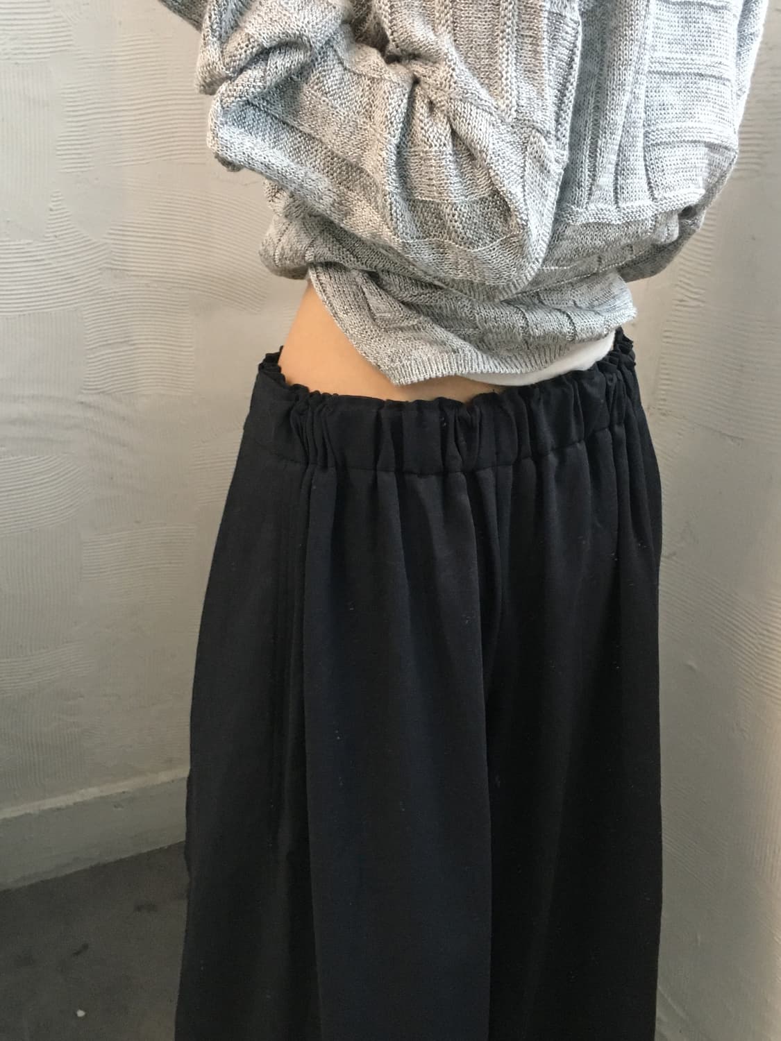 Issey Miyake 이세이미야케 네이비 랩벨트 큐롯 팬츠 상품이미지3