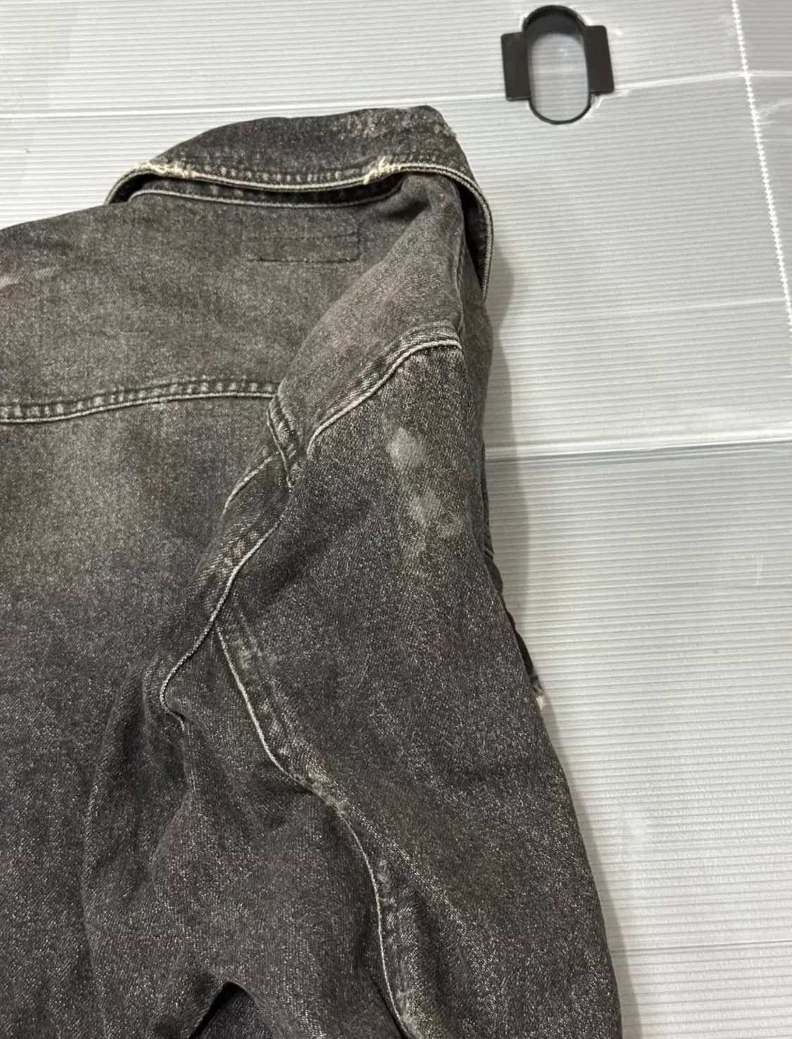 써저리 데님 트러커 자켓 블랙 S 상품이미지8