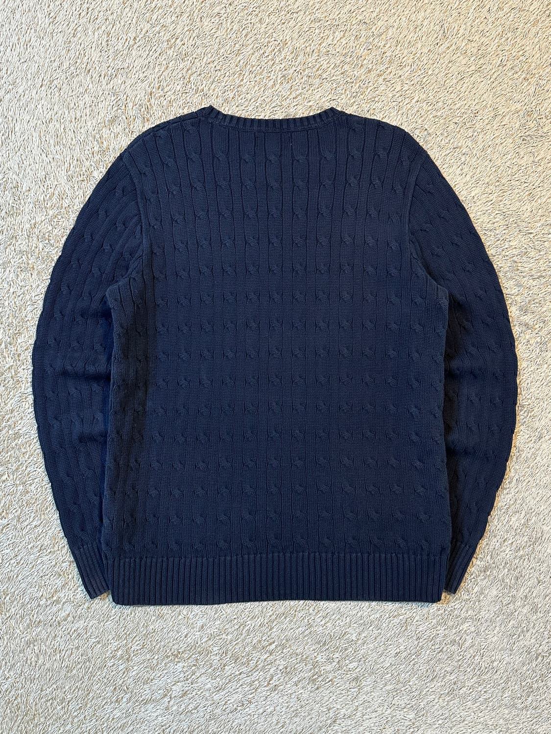 폴로 랄프로렌 신형 레드포니 케이블 코튼 꽈배기 니트 네이비 상품이미지3