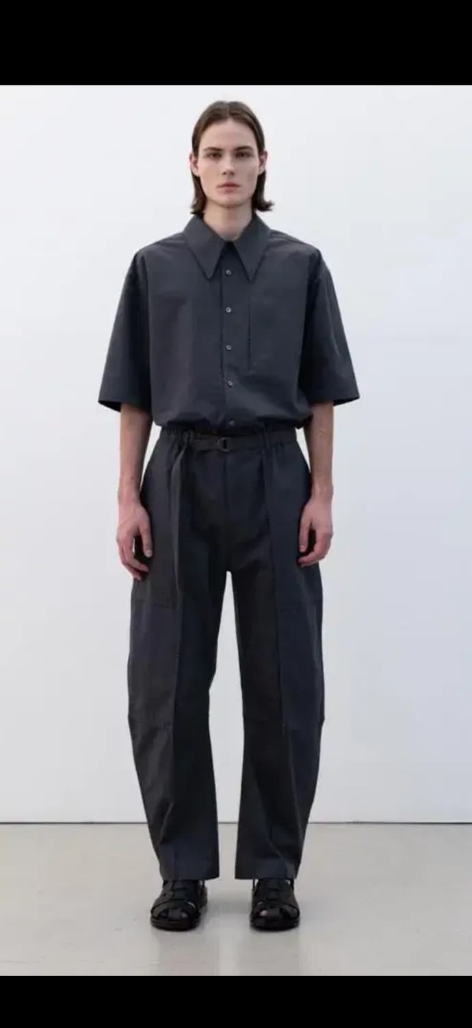 인사일런스 와이드 칼라 셔츠 MIDNIGHT BLUE S사이즈 상품이미지2