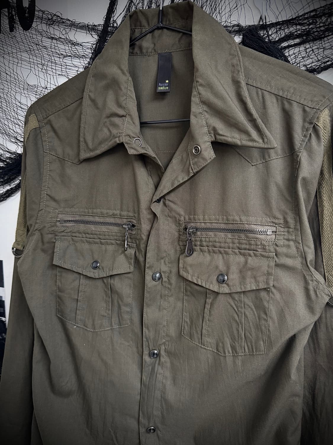 00s pocket zipper detail shirts 상품이미지2