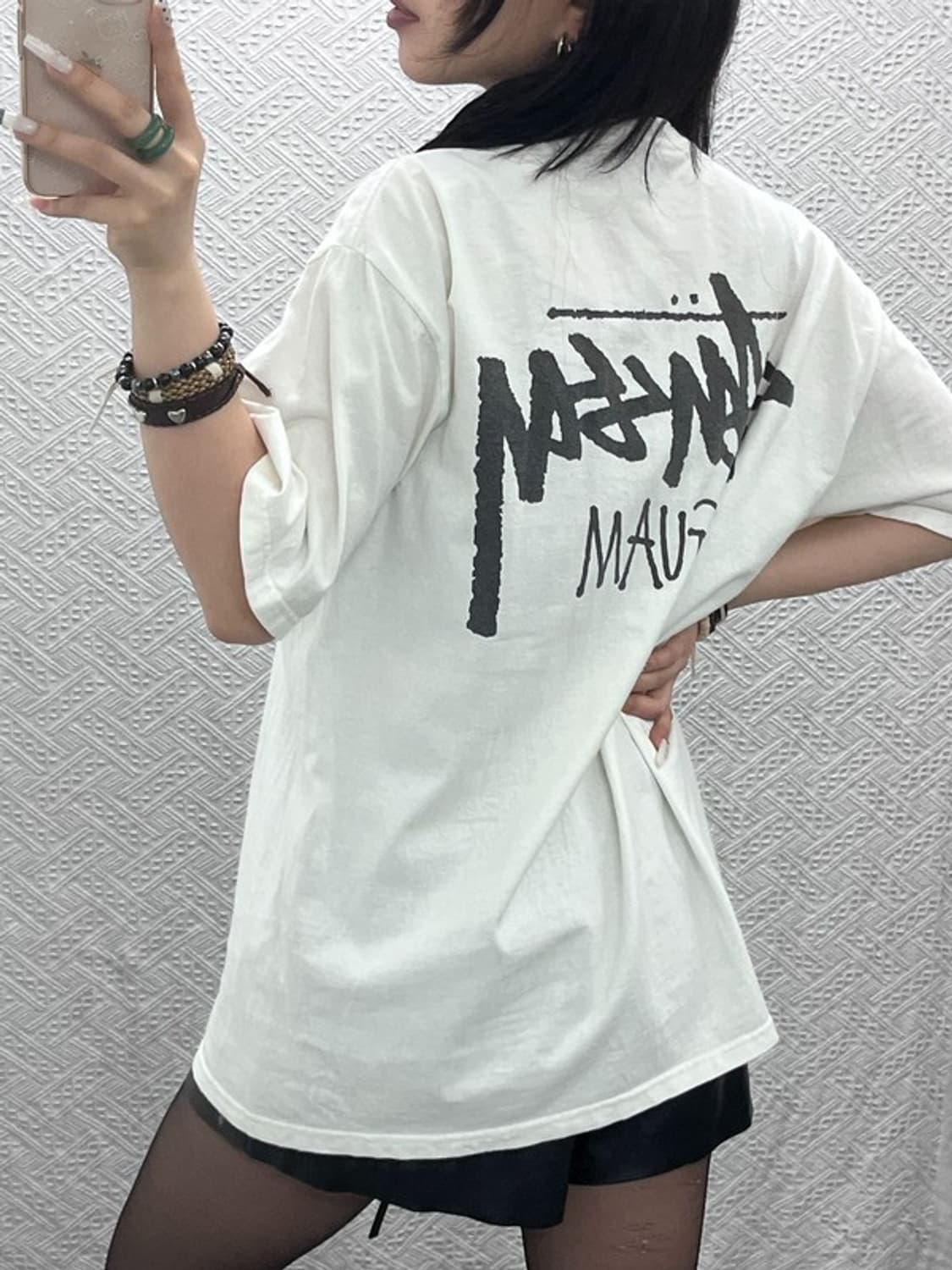 스투시 괌 빈티지 캐주얼 스트릿 빅로고 반팔티 L C10997 상품이미지1