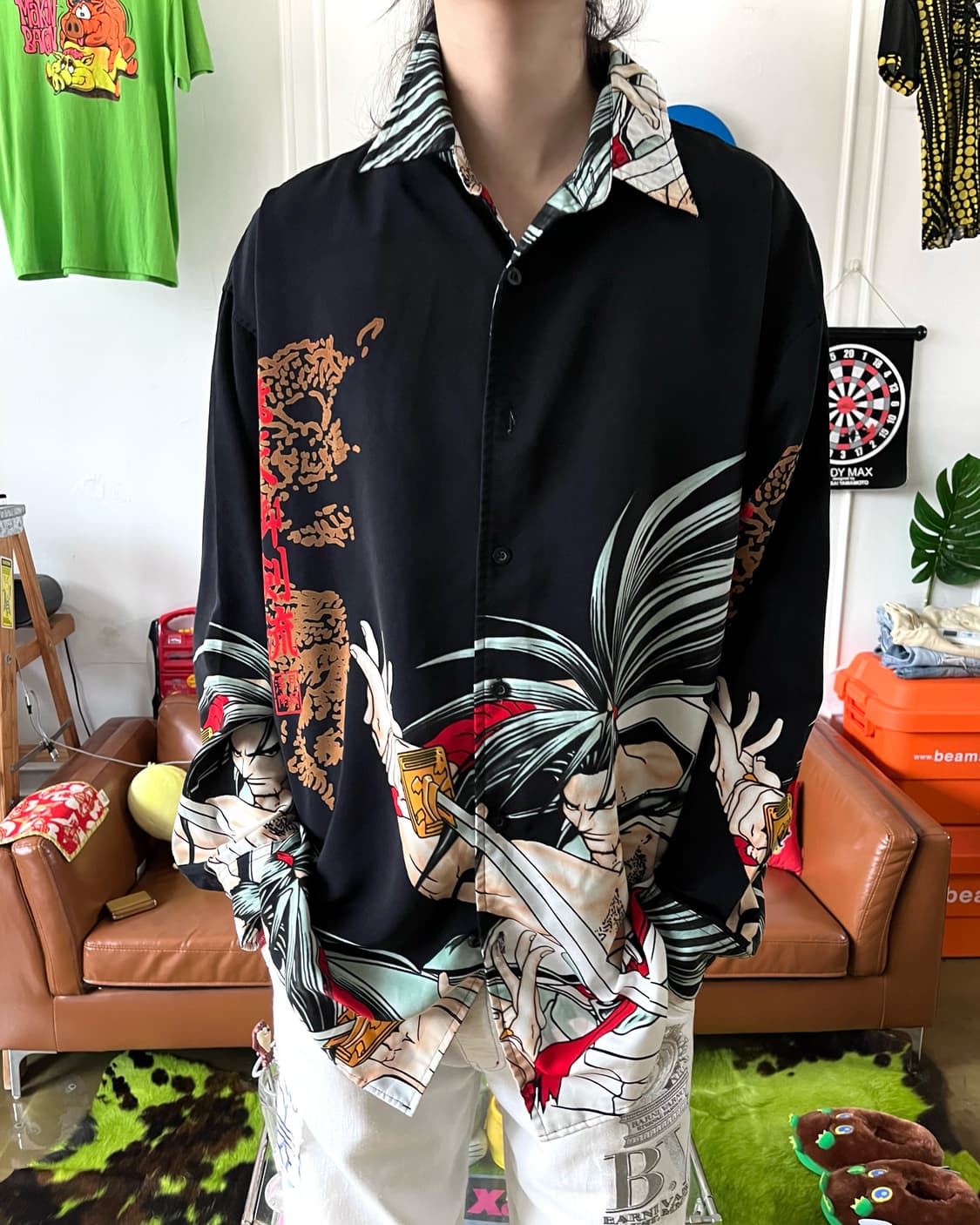 90-00s MATCH ONE  Samurai Spirits Shirt 상품이미지2