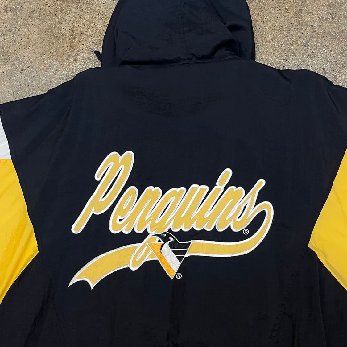 미국 빈티지 NHL 펭귄로고 후드 풀오버 바람막이 상품이미지10