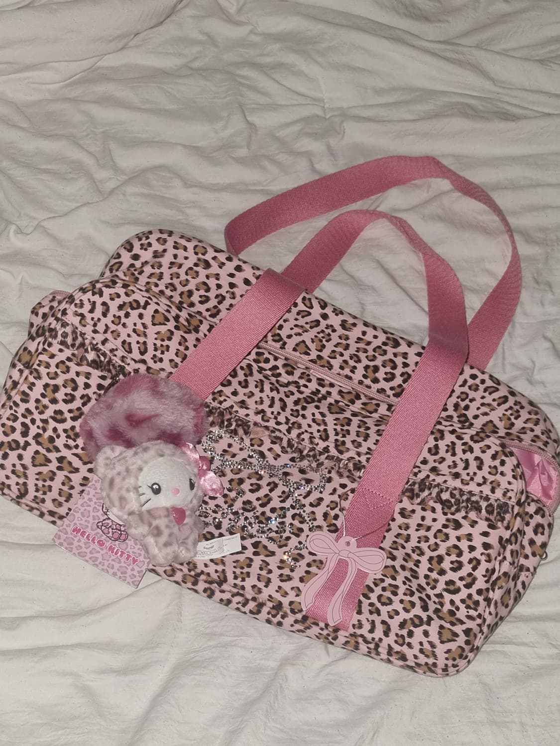 러브메탈파이 걸즈백 핑크 호피 가방 갸루 숄더백 베메클 레오파드 오네갸루 상품이미지1