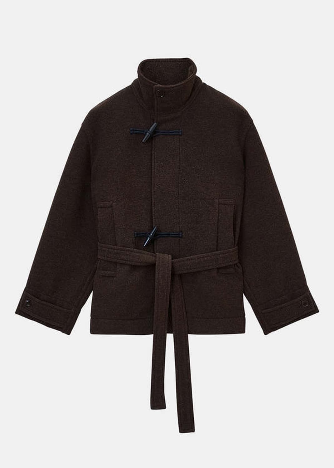 르메르 울 숏 배스로브 더플 코트 24FW 브라운 상품이미지2