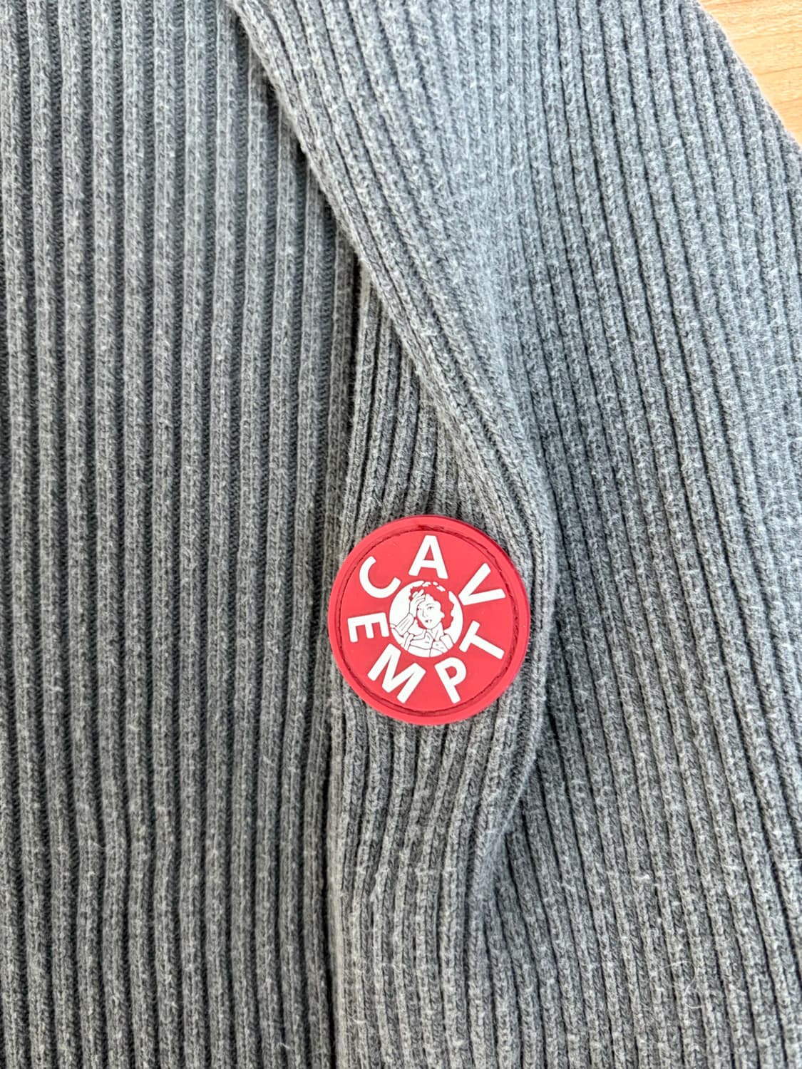 [XL] 카브엠트 오버다이 와이드 립 컷 집 후드 차콜  상품이미지4