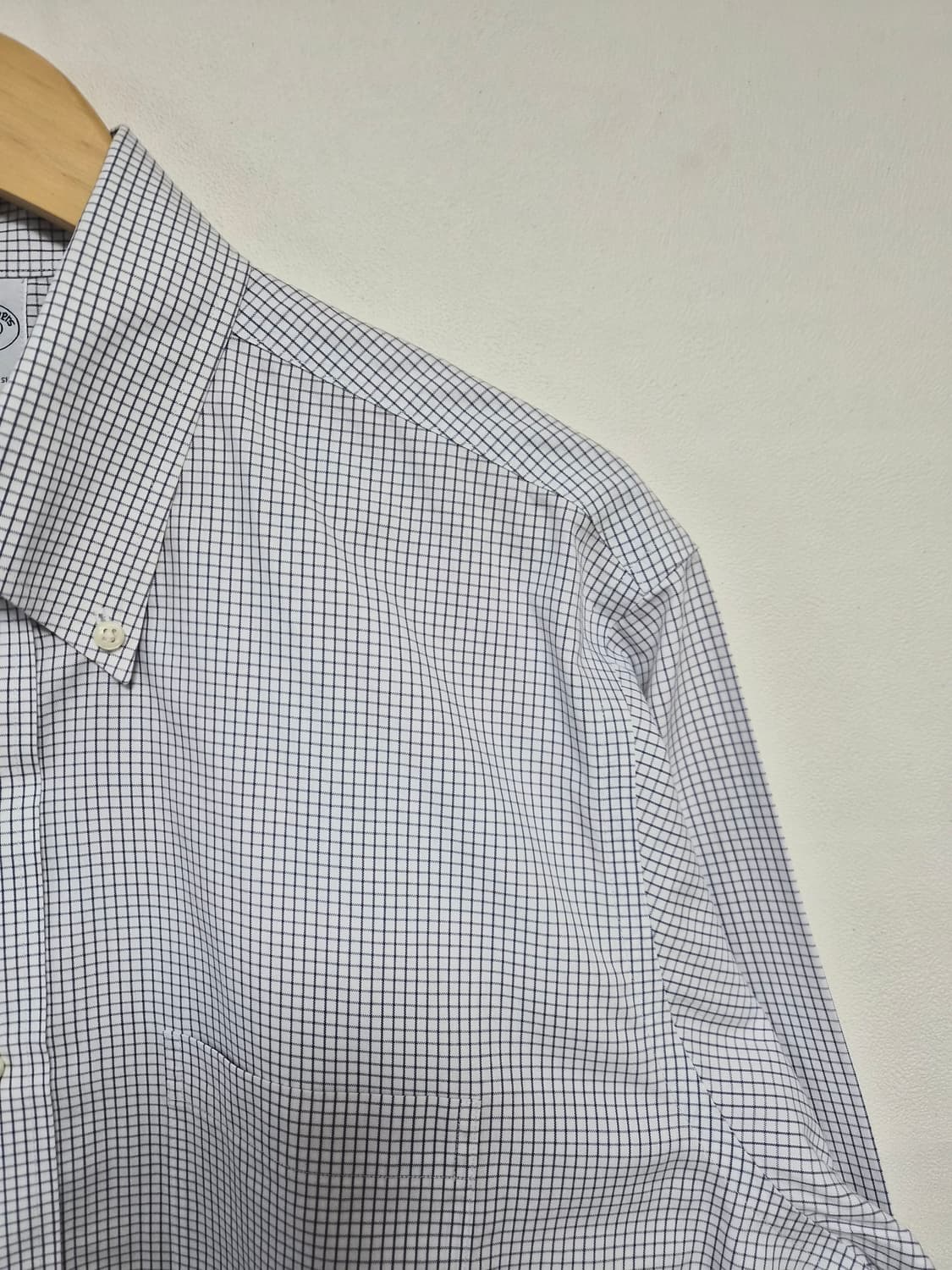 브룩스브라더스 화이트 체크 셔츠 XL - S379 상품이미지3
