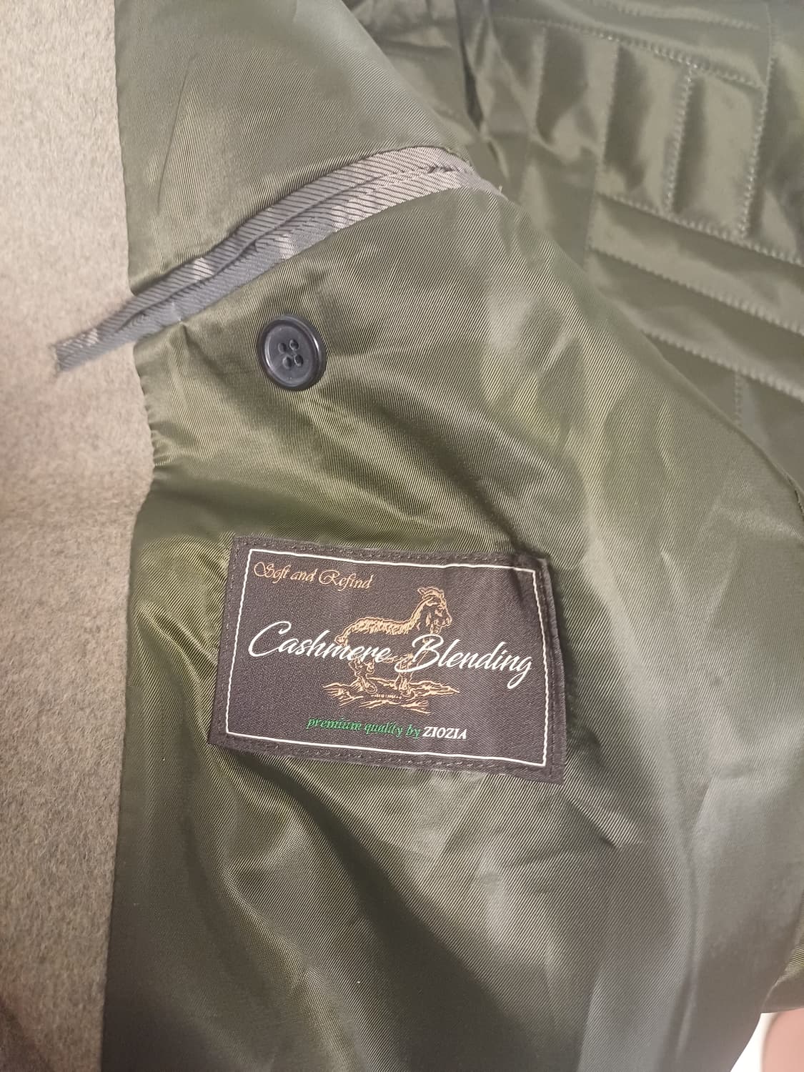 [지오지아] 캐시미어 블렌딩 누빔 싱글 코트 (105/XL) 상품이미지7