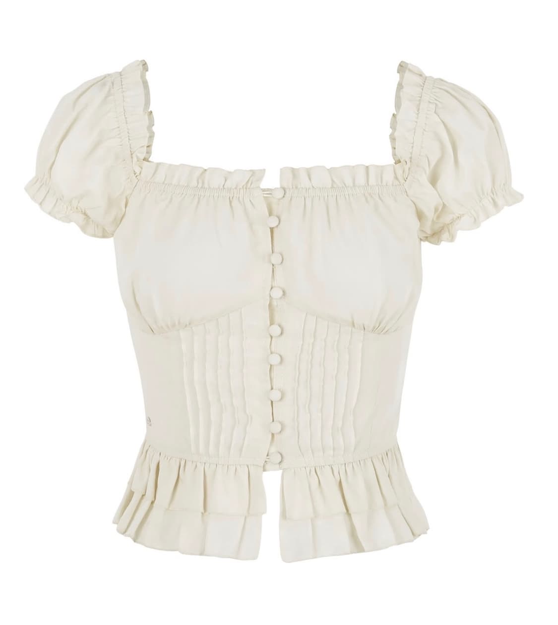 페일제이드 줄리 프릴 버튼 블라우스 상품이미지1