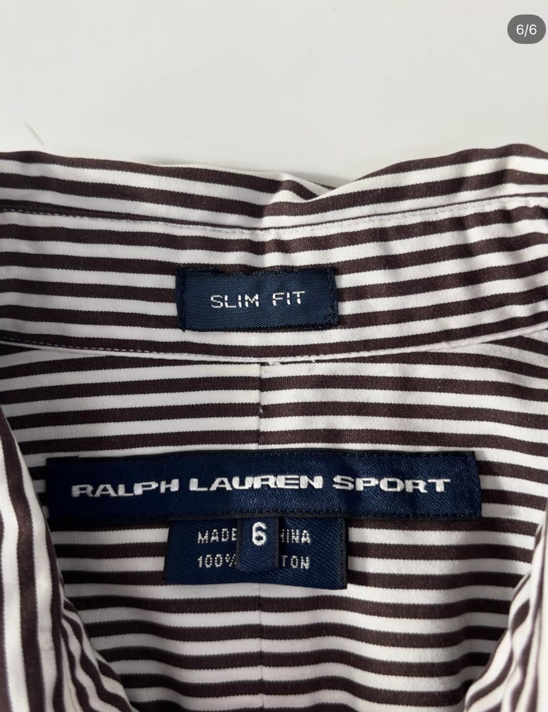 폴로 갈색 체크셔츠 슬림핏 s사이즈 상품이미지6