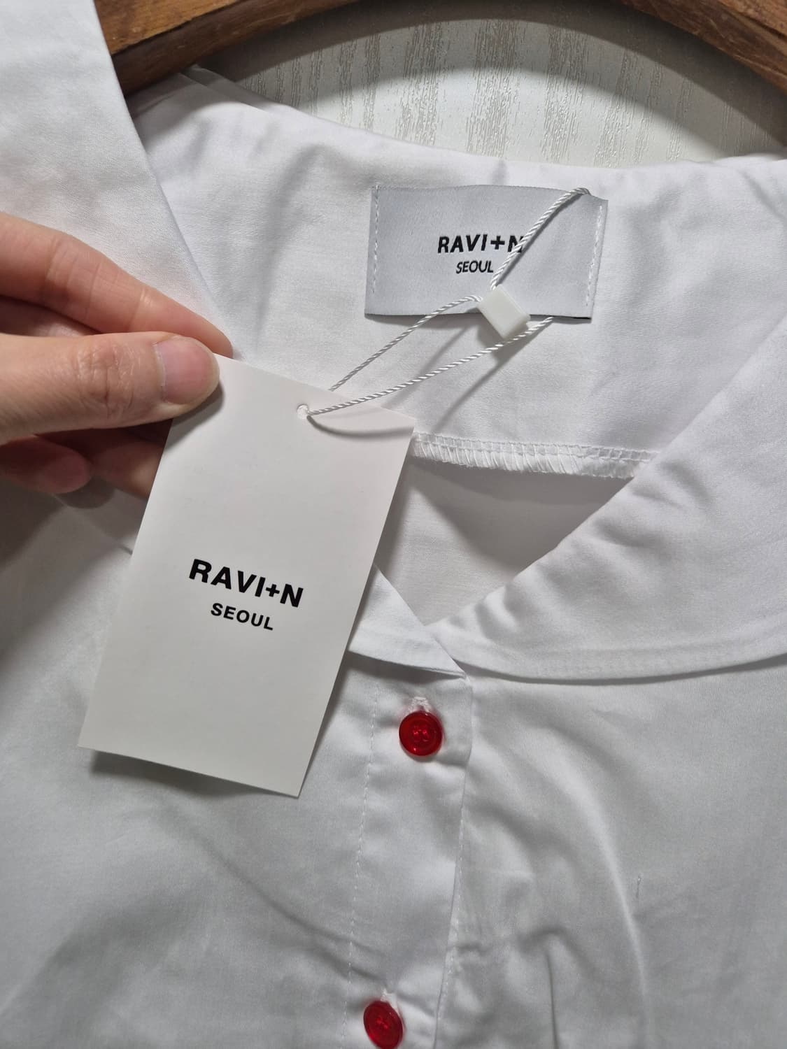 (타임세일)(새상품)RAVI+N 화이트 세일러 블라우스 상품이미지7