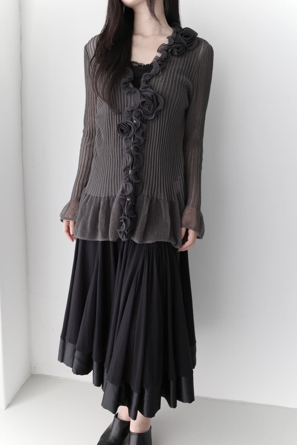 flower frill cardigun 상품이미지5