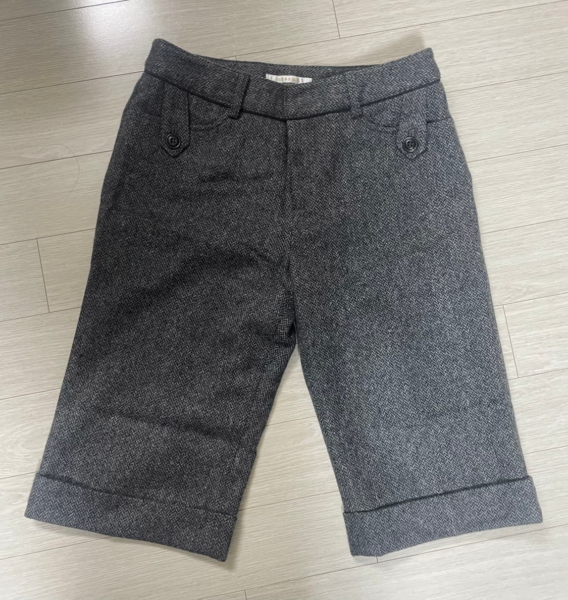 Vintage 울 폴리 카프리팬츠 버뮤다 하프팬츠 상품이미지2