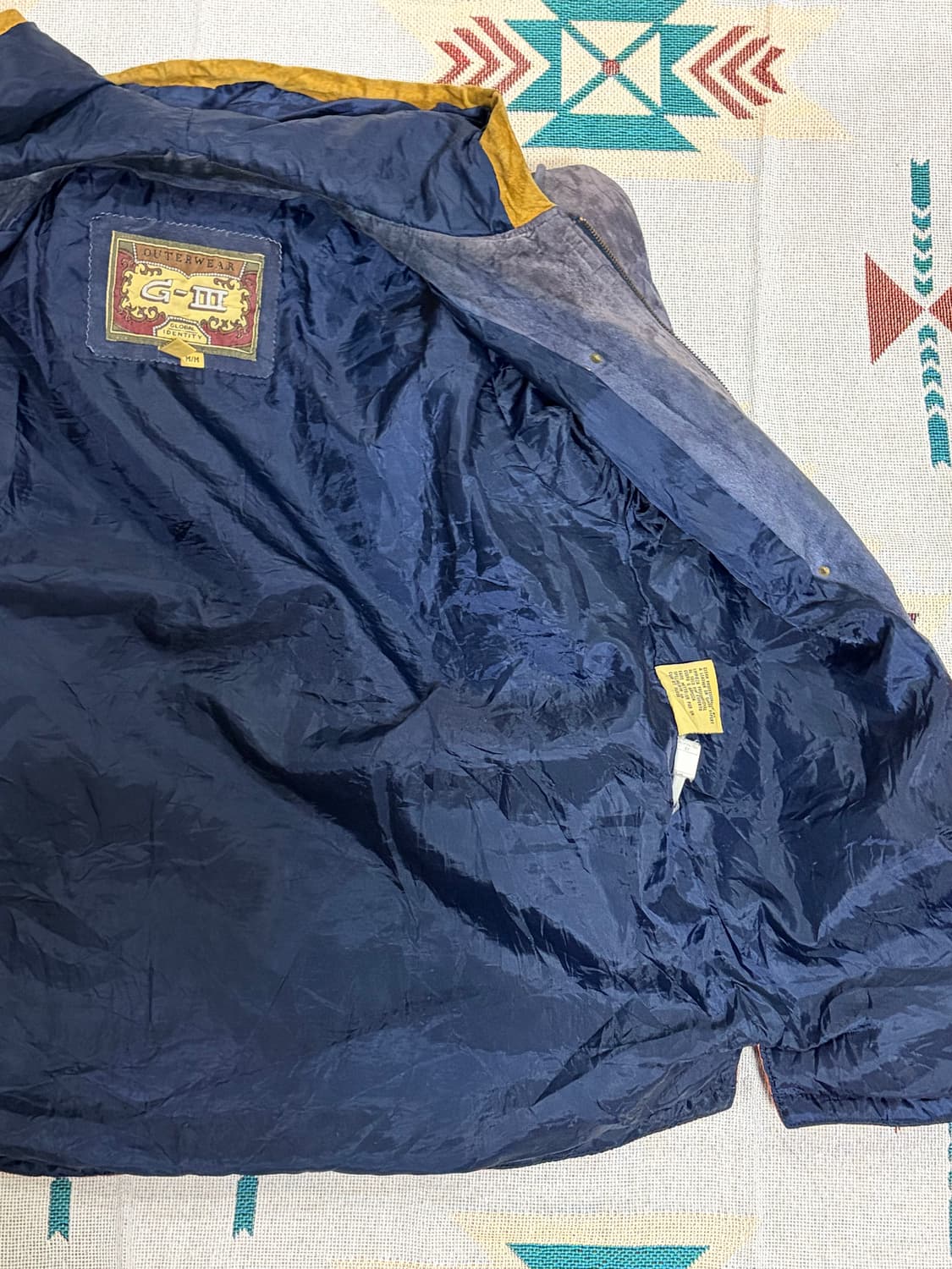 90s 글로벌 아이덴티티 파이어맨 컬러웨이 레더 코트자켓 상품이미지5