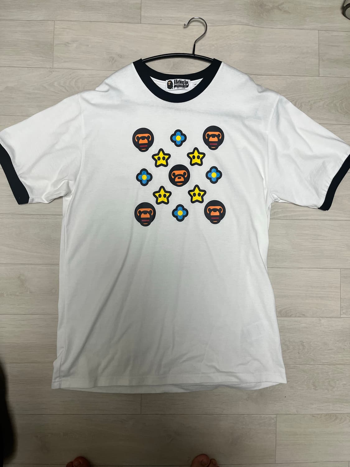 베이프 베이비 마일로 링거 티셔츠 상품이미지2