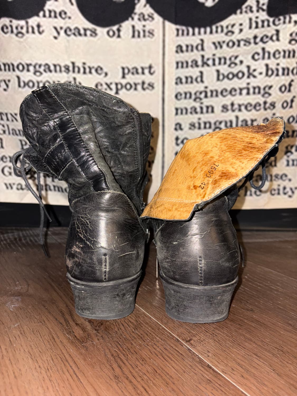 Red cover black western boots 상품이미지8