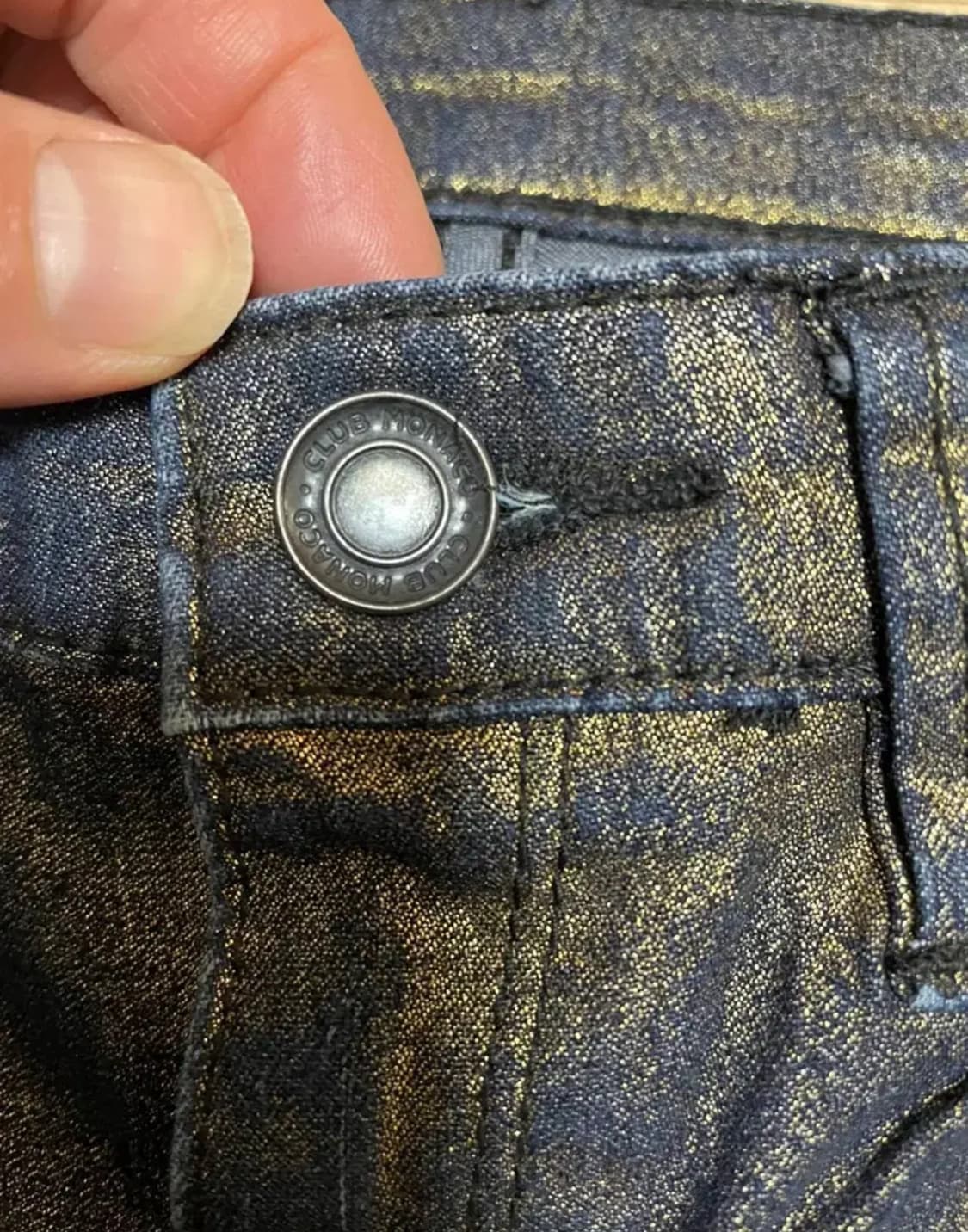 클럽모나코 골드 포일 여성 스니키진 00size 상품이미지2