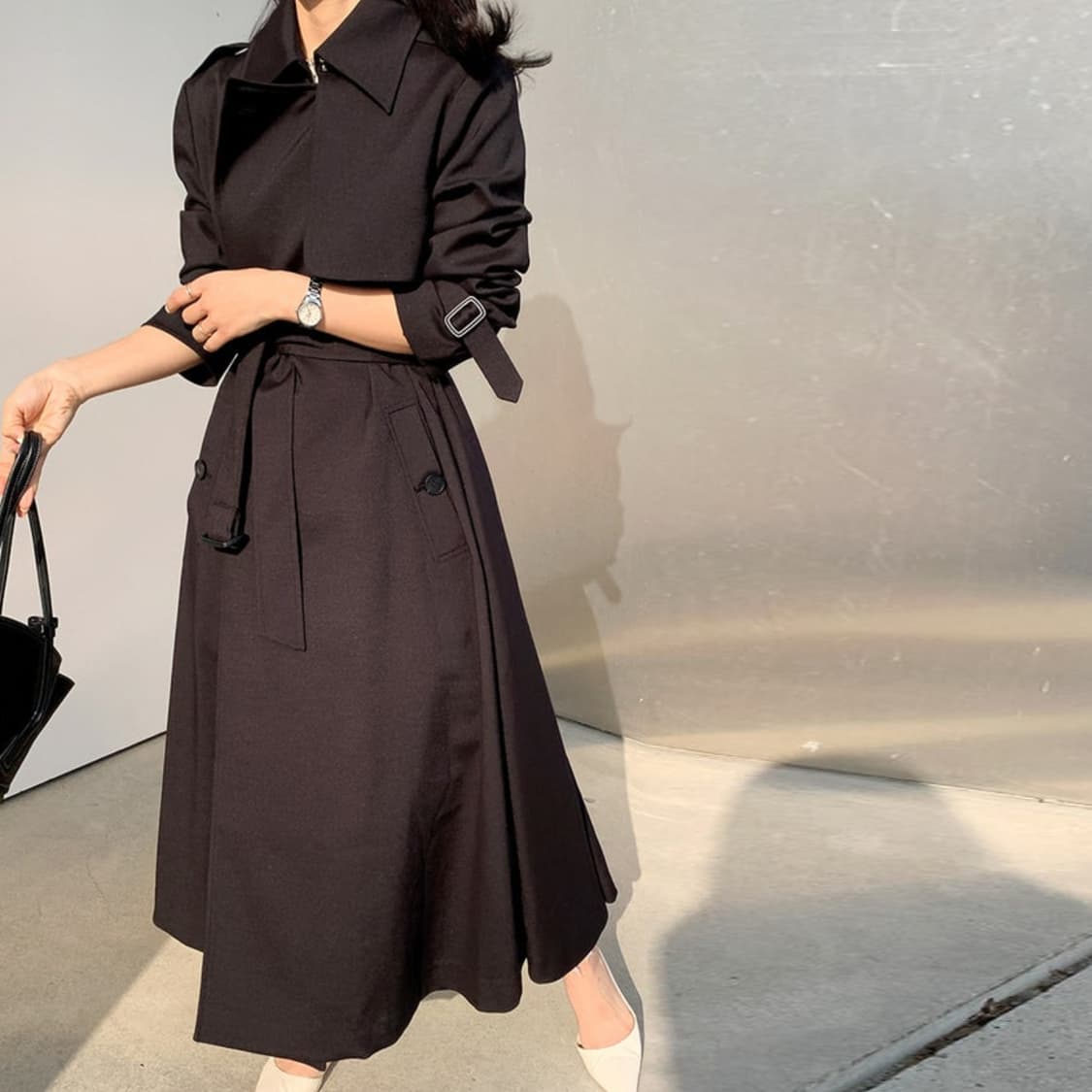 어라운드율(aroundyur) 무드 온 트렌치코트 프리사이즈 상품이미지3