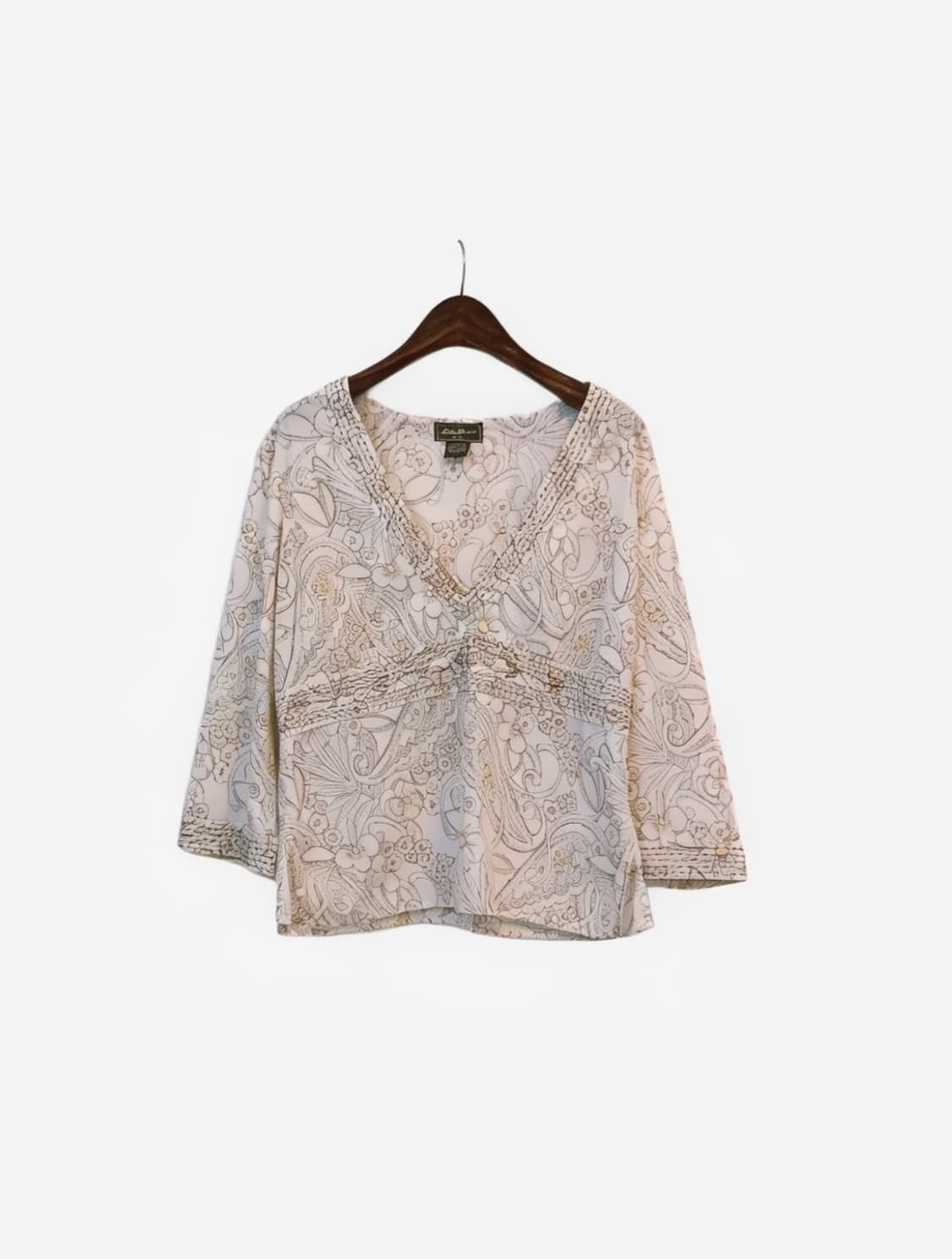 American vintage 에디바우어 페이즐리  스티치 면 블라우스 상품이미지3