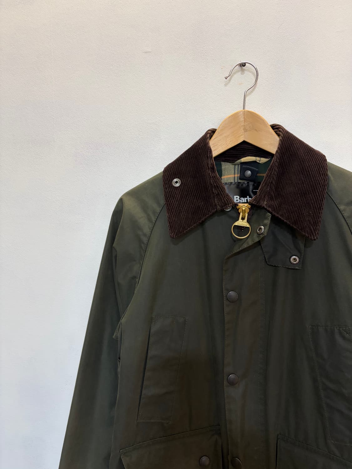 바버 BEDALE 왁스 자켓 (올리브 32) 상품이미지3