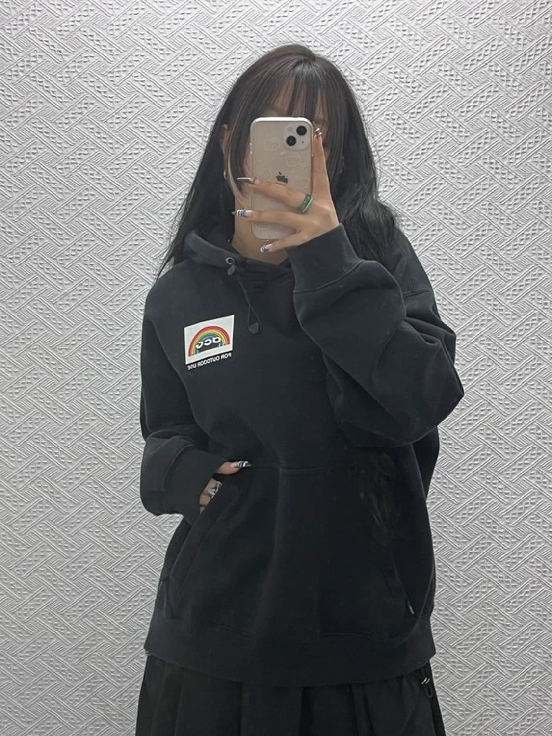 나이키 ACG 키치 레인보우 풀오버 기모 후드티 L C07821 상품이미지2