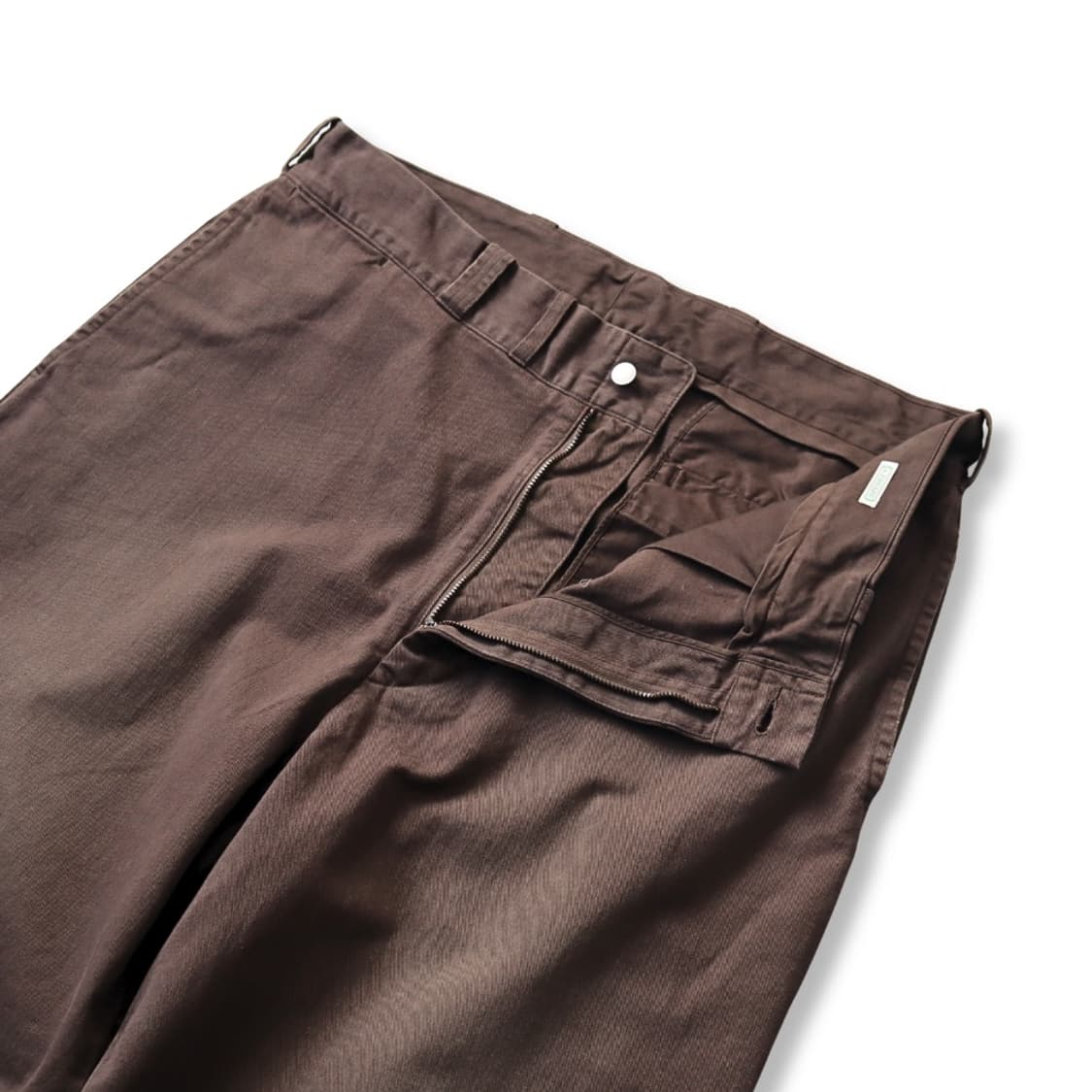 [2] A.PRESSE 아프레쎄 빈티지 트윌 워크 팬츠 브라운 상품이미지4