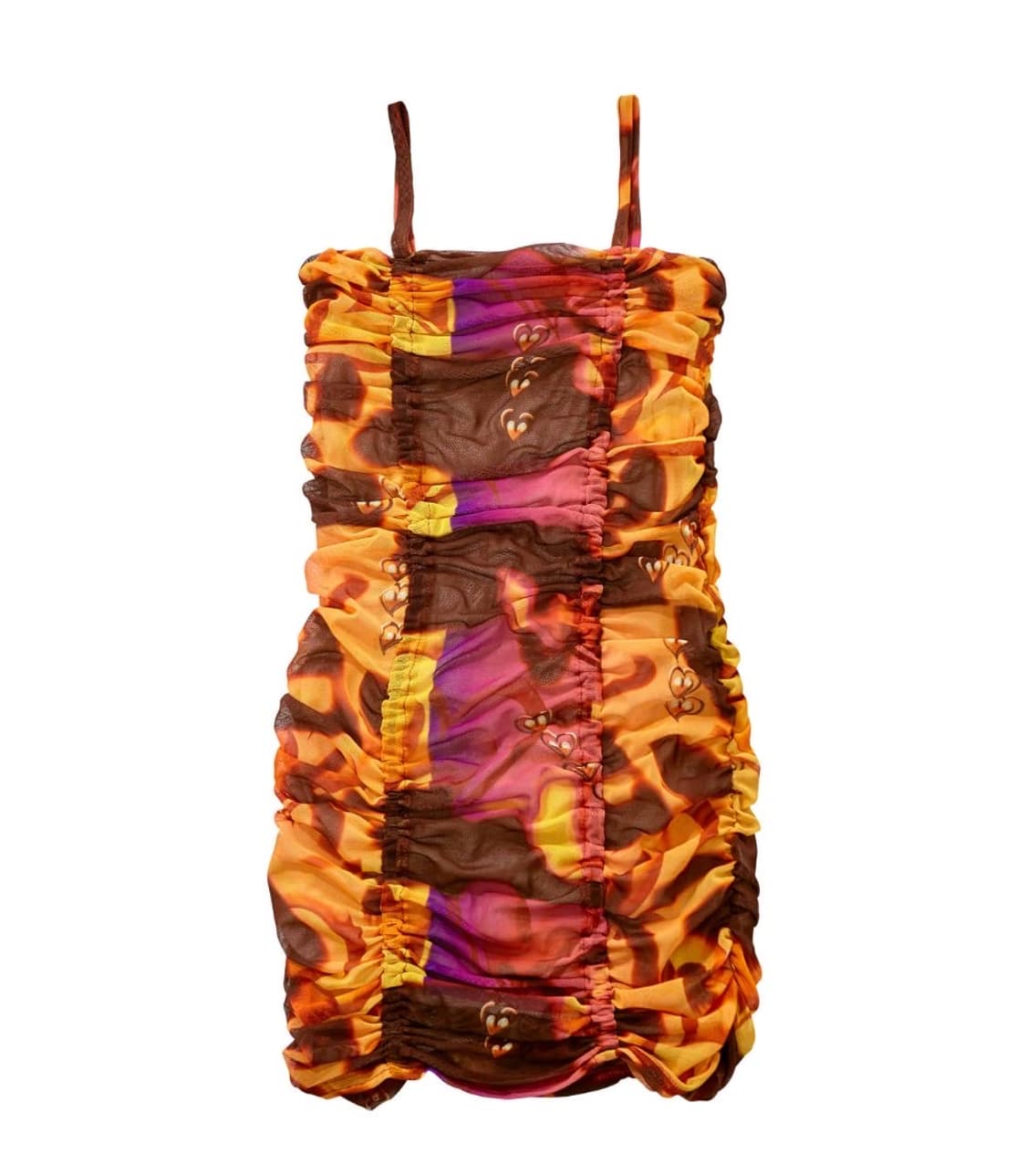 WNUS x RMHN 와이낫어스 MeshDress Pink orange 상품이미지1