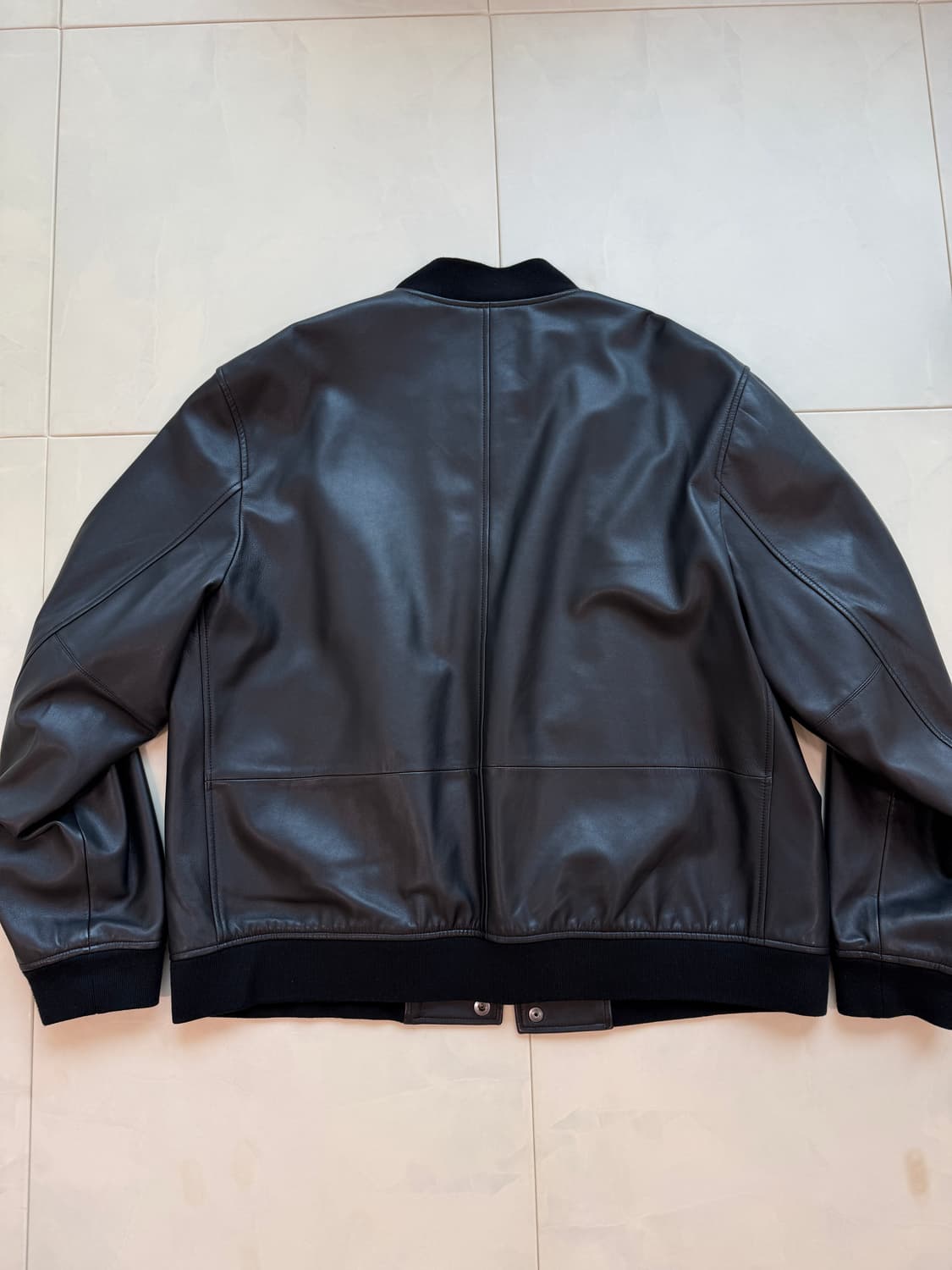 띠어리 양가죽 바시티 봄버 자켓 XXL(105-110) 상품이미지6