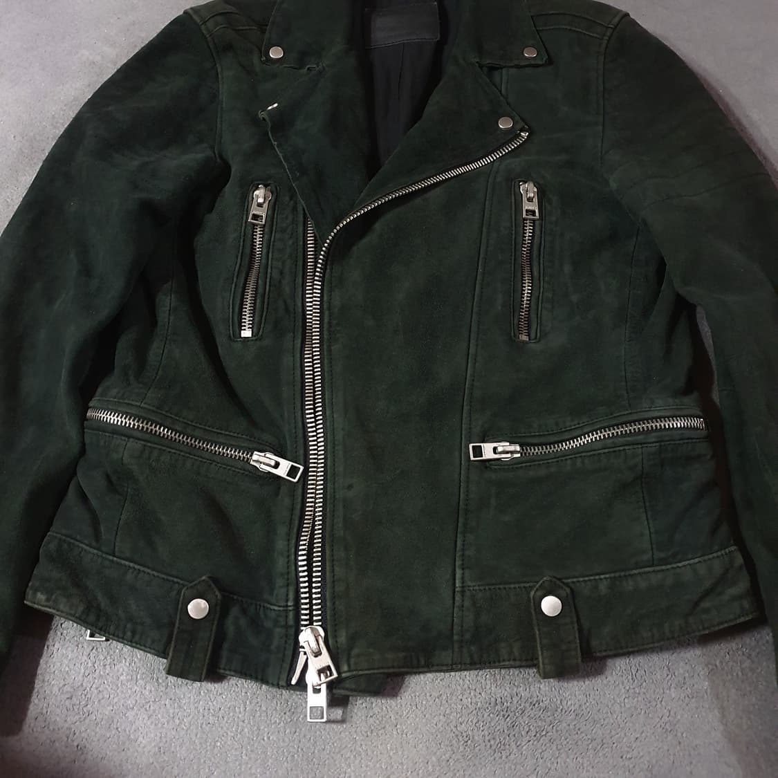 올세인츠 머피 고트 레더 스웨이드 바이커 라이더 자켓 M 상품이미지4