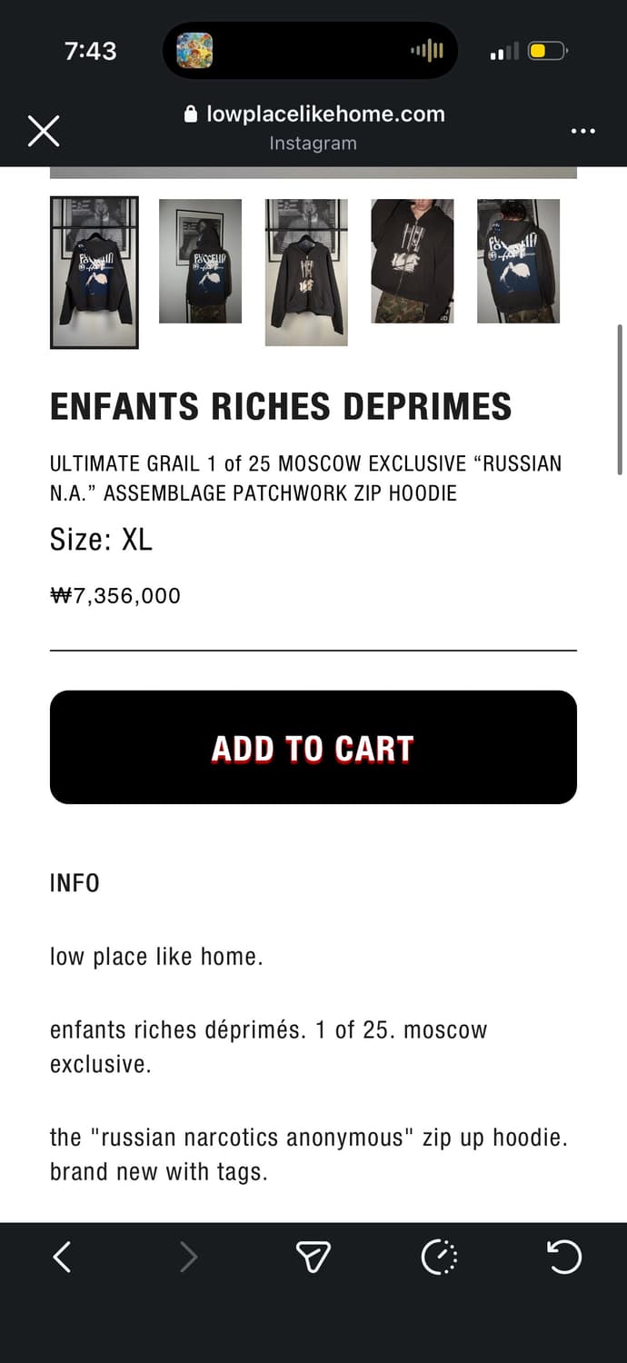 ERD Russian choir zip up M 상품이미지7