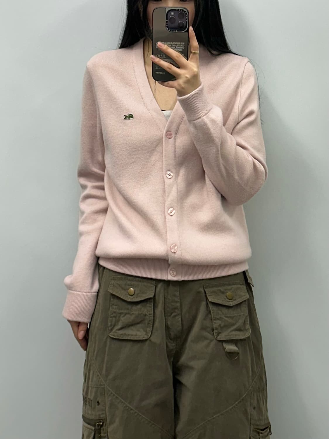 라코스테 딸기우유 니트 가디건 상품이미지1