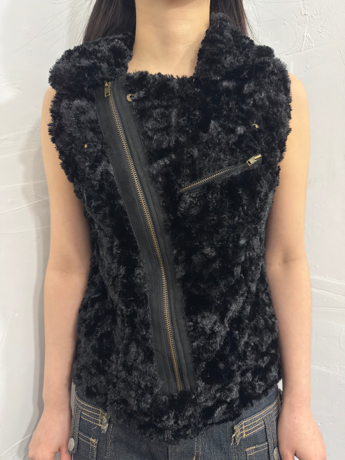 mot de passe fur vest jacket 상품이미지1