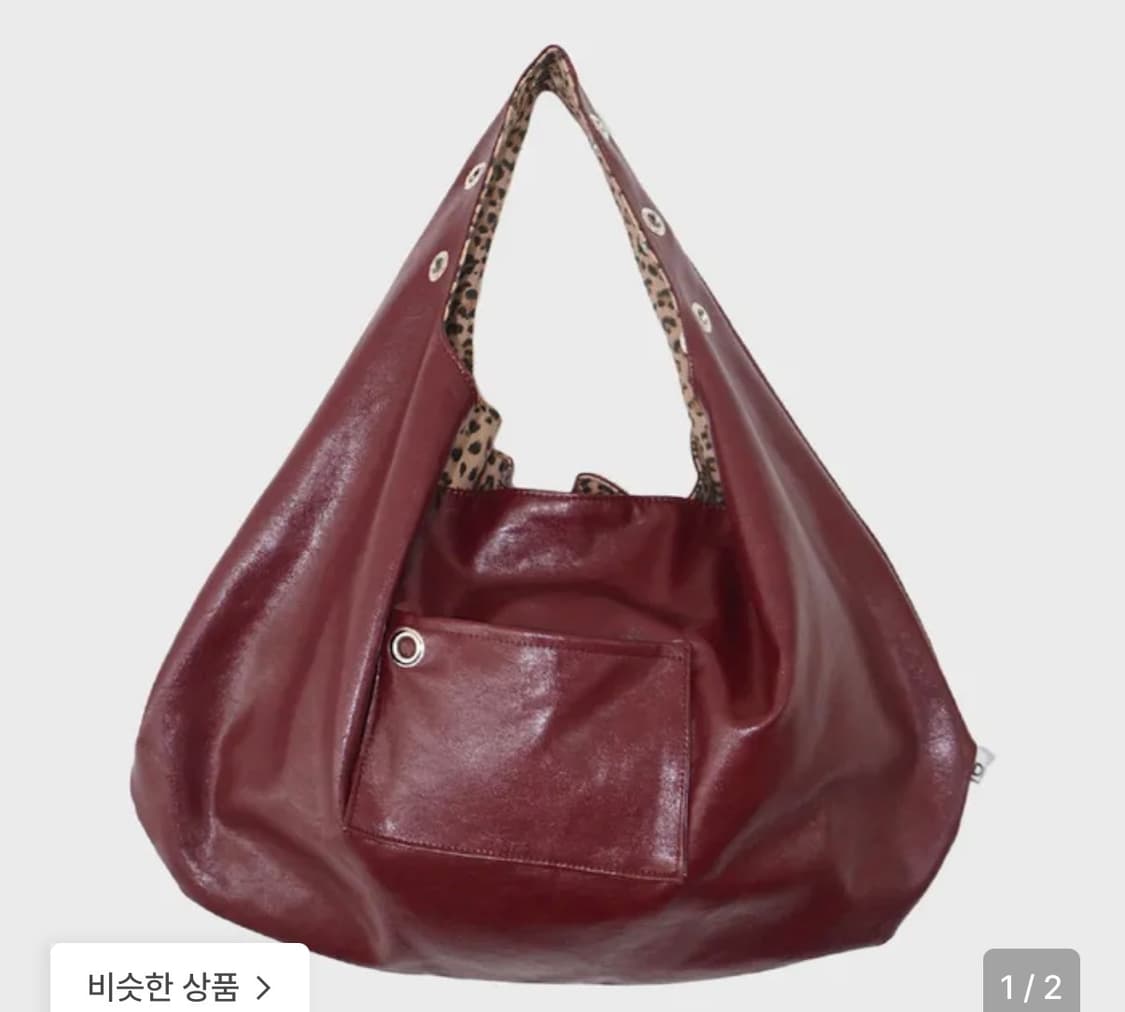 뎁크 레오파드 와인 리버시블 양면 백 상품이미지1