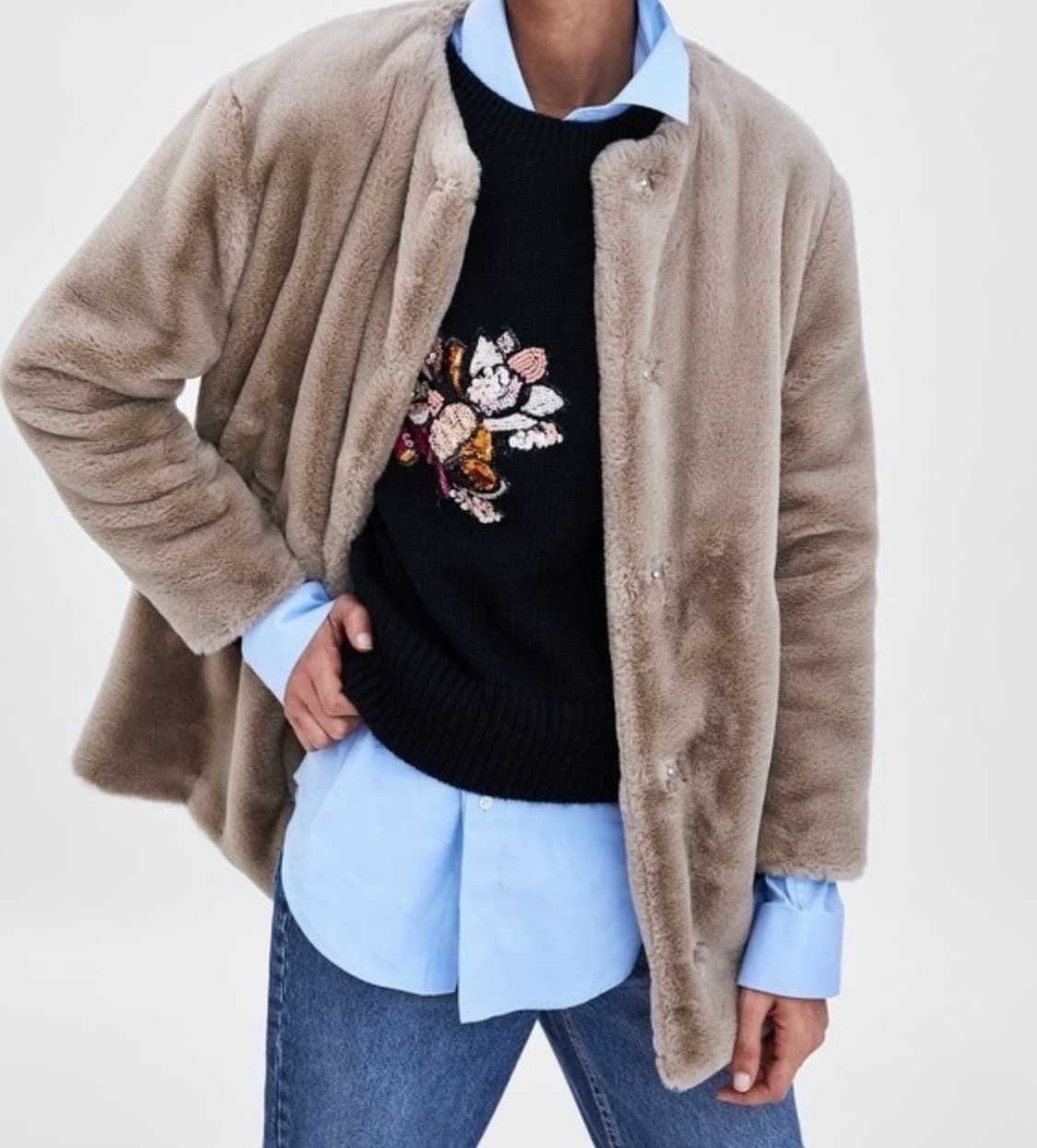 ZARA 자라 에코 퍼 자켓 상품이미지7