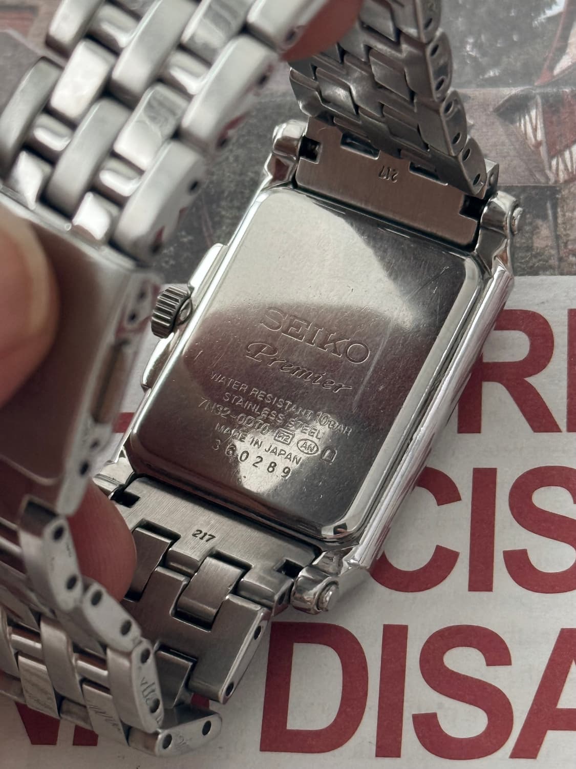 Seiko 세이코 Premium 스퀘어 탱크 데이트 상품이미지4