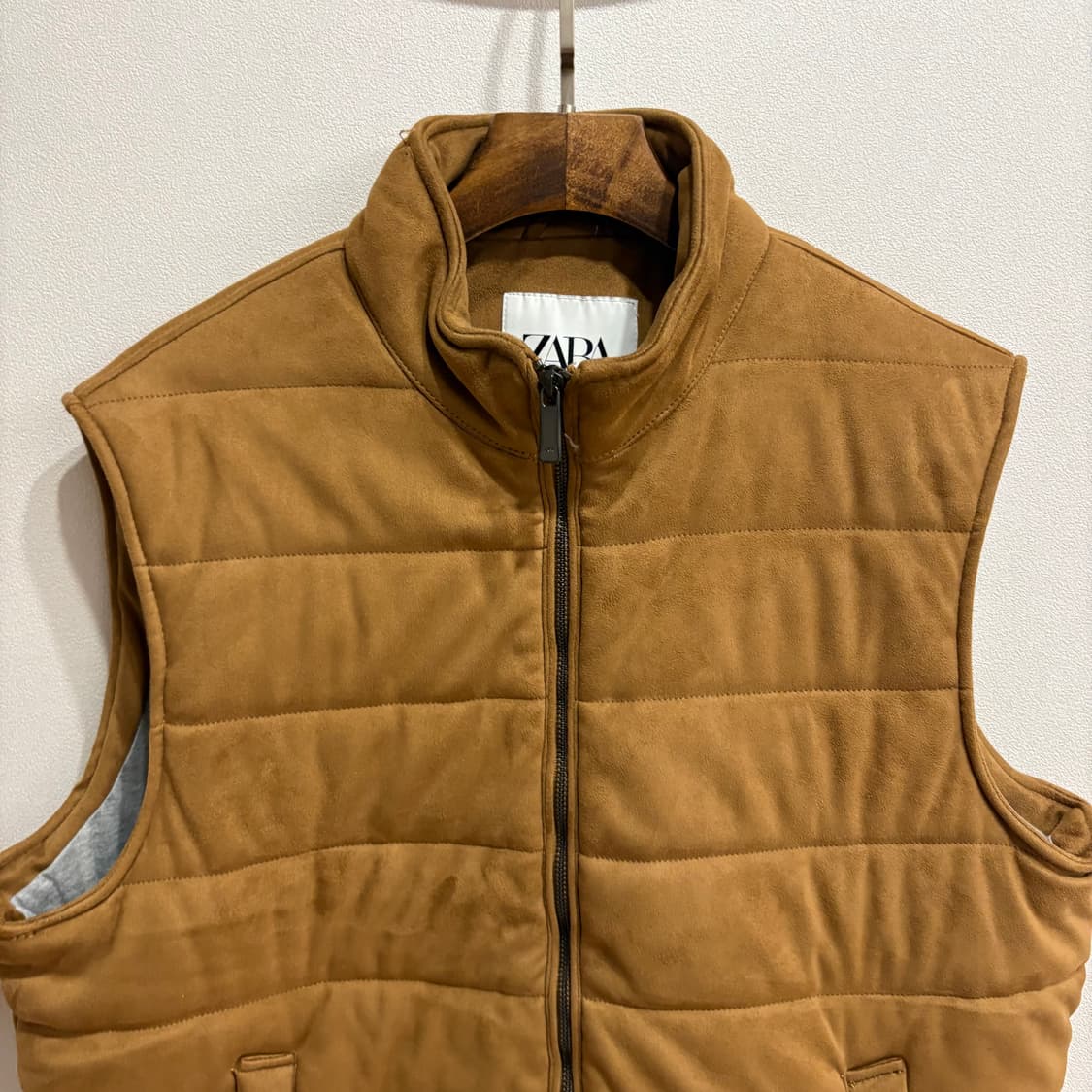 자라 남성 스웨이드 조끼 XL(105) 브라운 상품이미지3