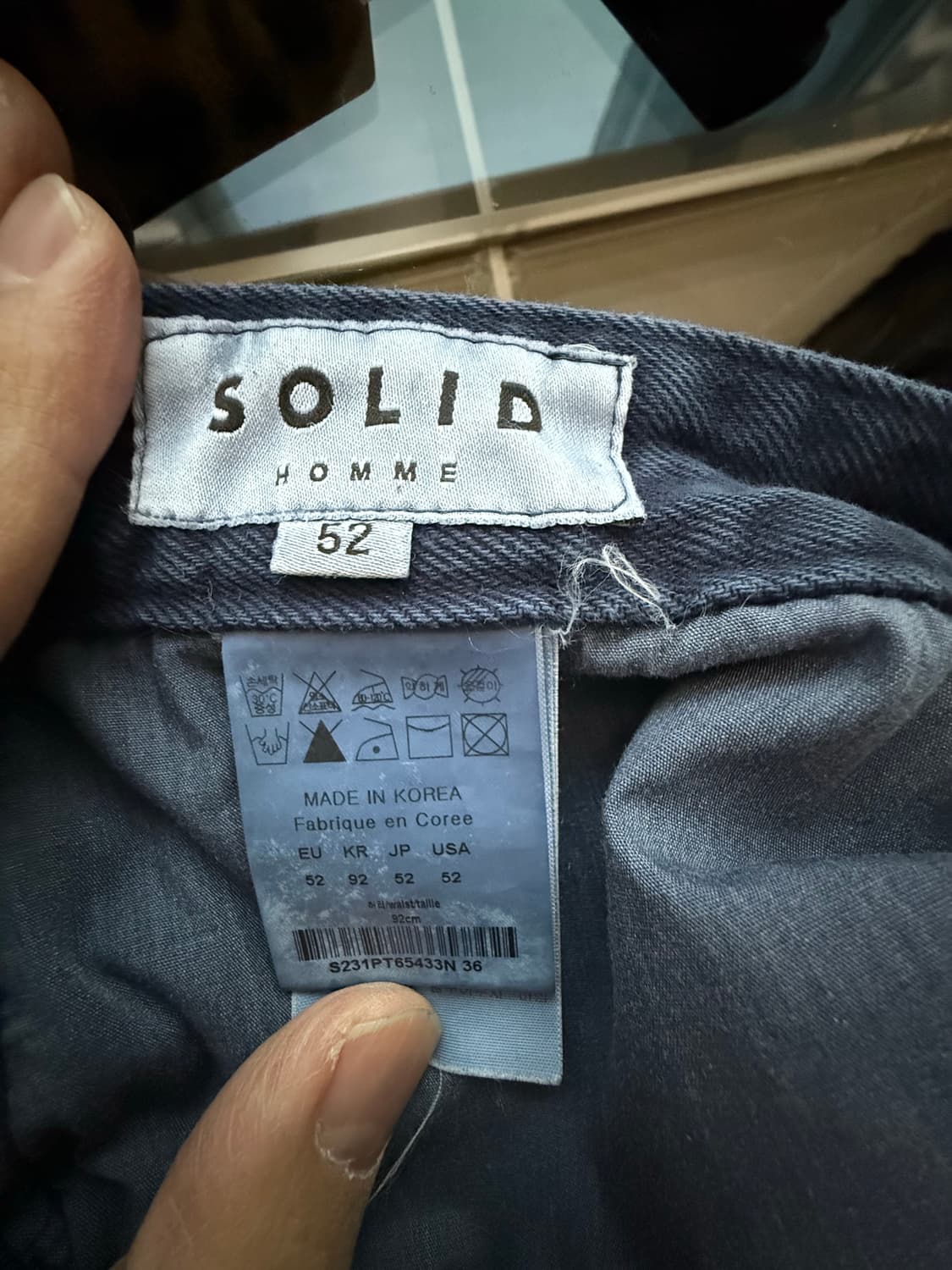 [52] 솔리드옴므 23ss 네이비 데님 팬츠 상품이미지3