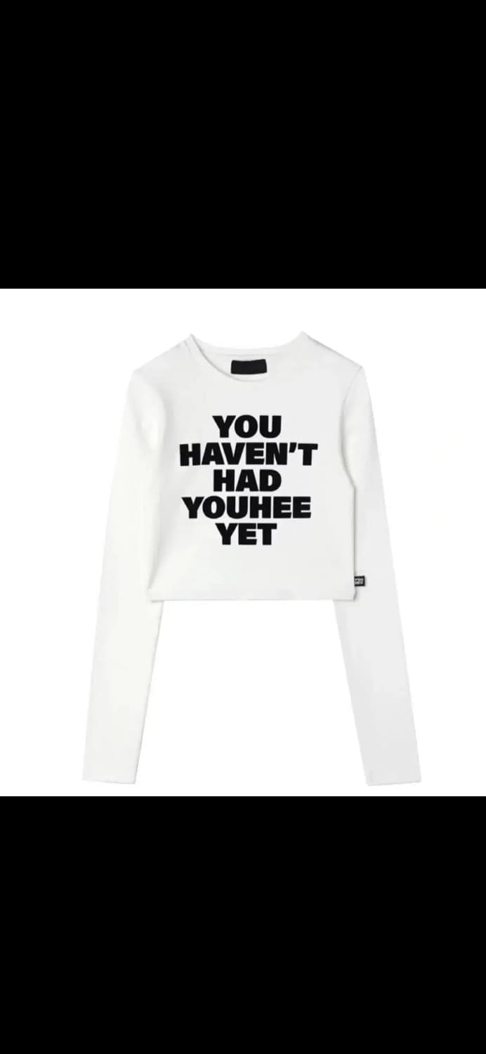 유희 레터링 롱슬리브 화이트 상품이미지1