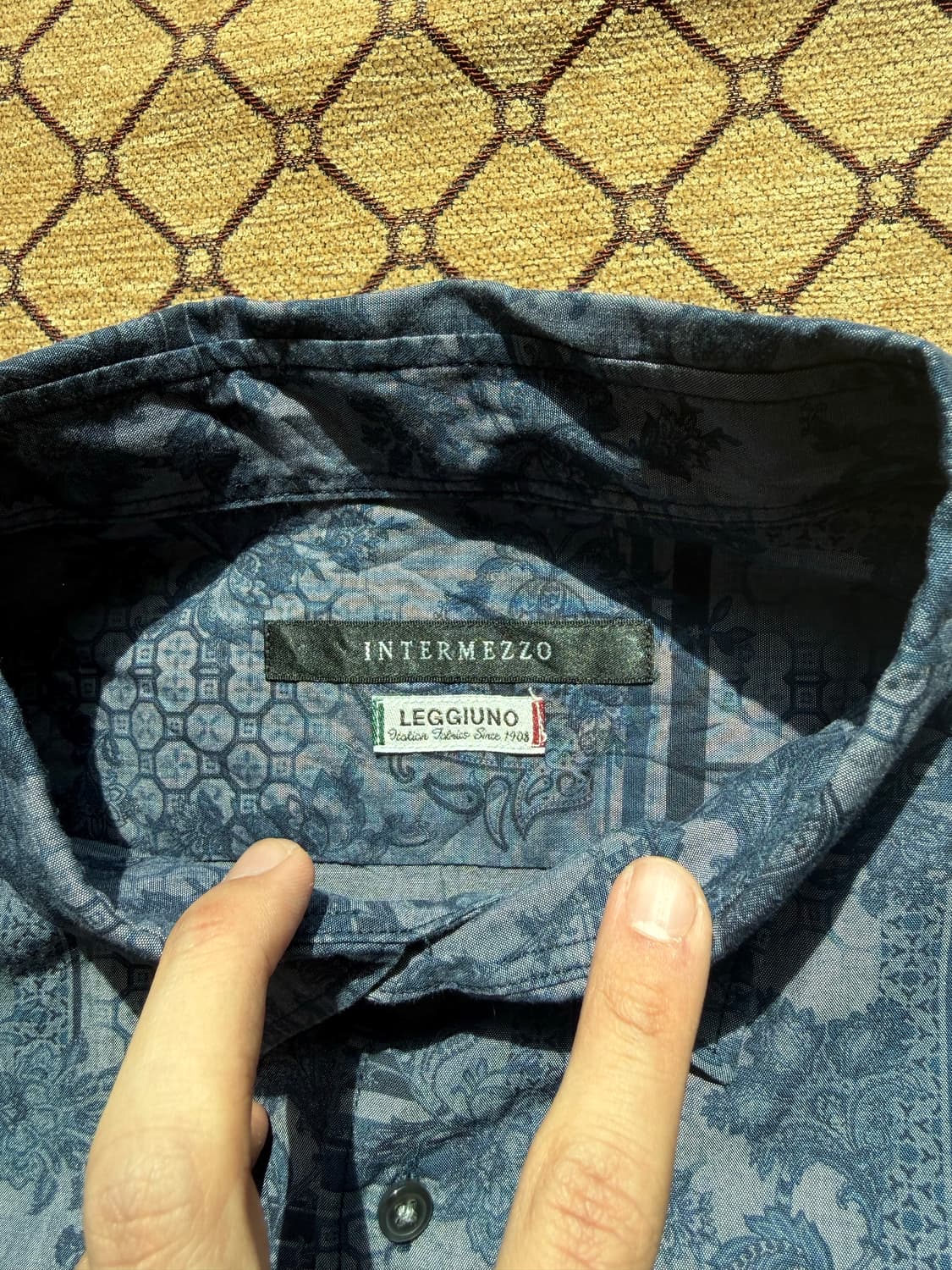 블루 패턴 셔츠 상품이미지2