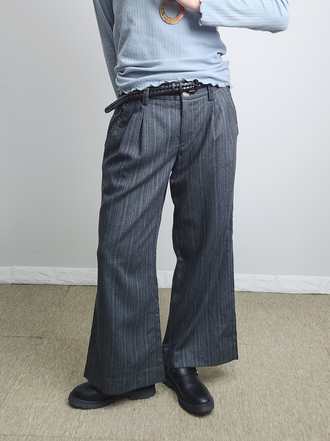 (톰보이) 스트라이프 울팬츠 상품이미지4