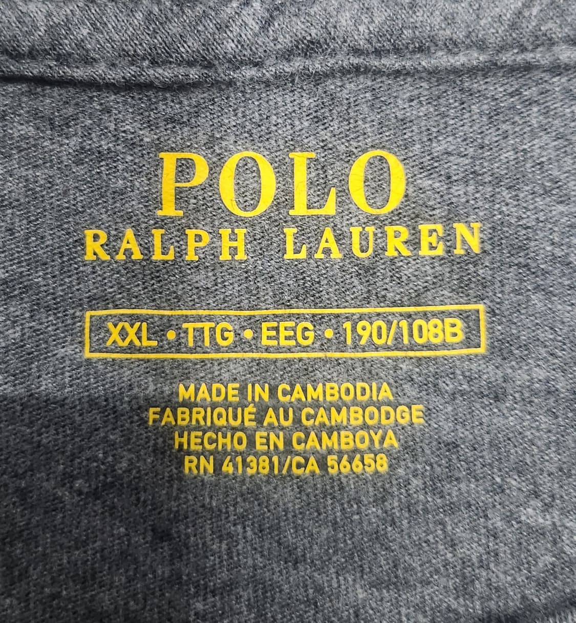 폴로 랄프로렌 회색 반팔 티셔츠 2XL 상품이미지3