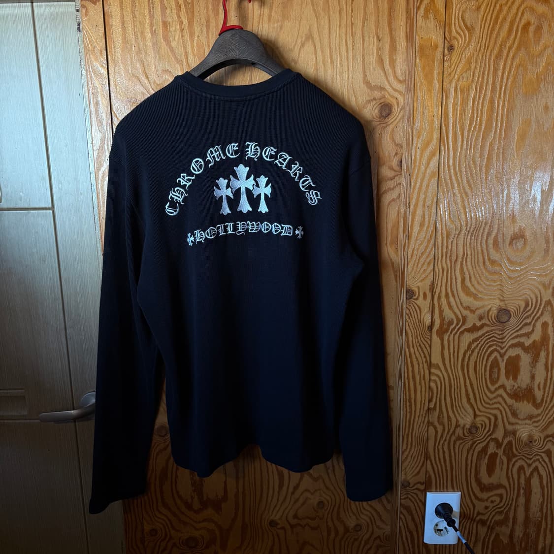 크롬하츠 세메터리 헐리우드 헨리넥 와플 니트셔츠 상품이미지1