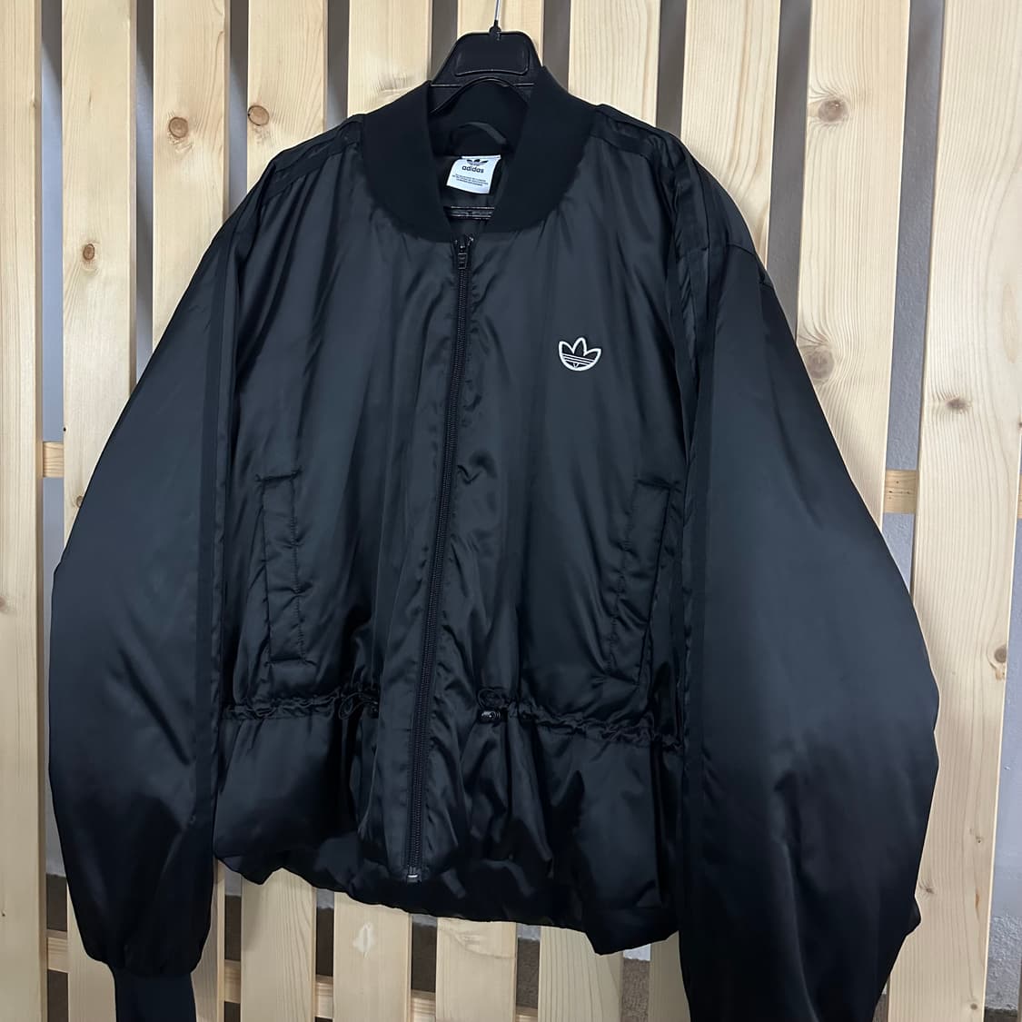 (L) 아디다스 블랙 봄버 패딩 자켓 점퍼 상품이미지2