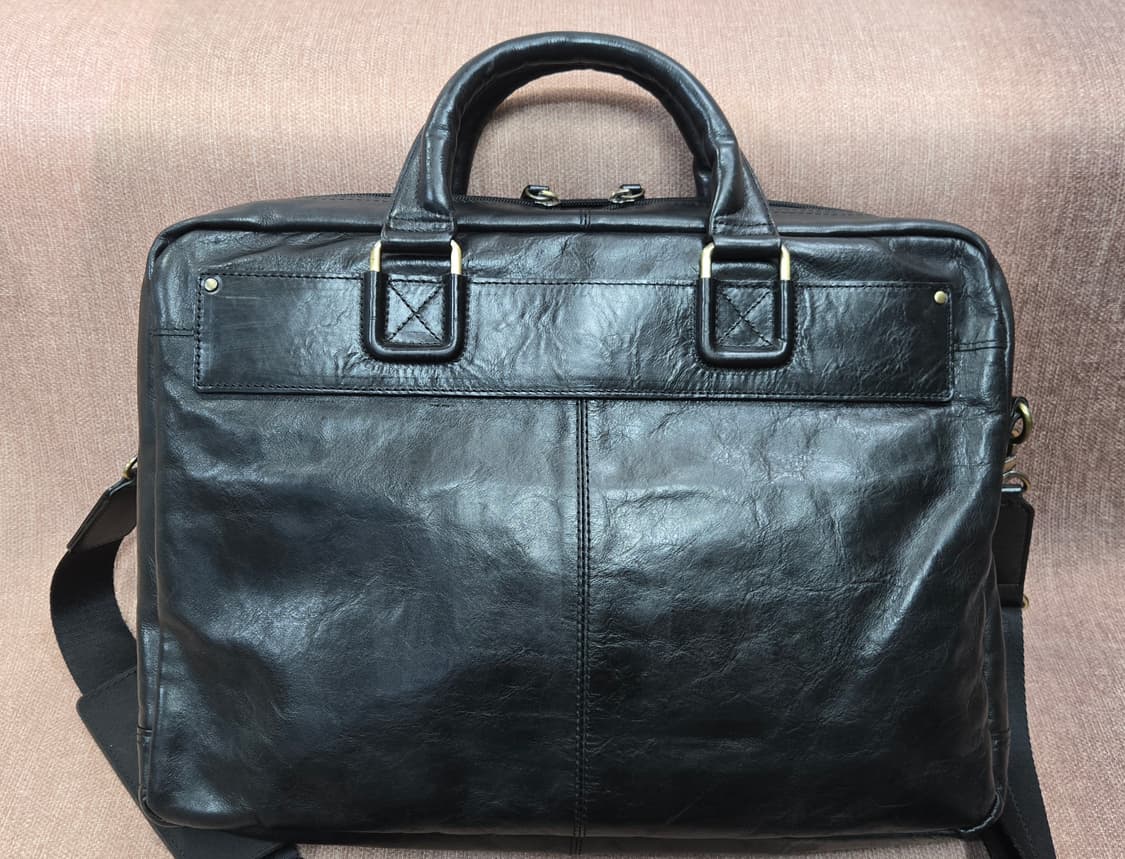 엘르옴므 블랙 가죽 서류 가방 상품이미지2