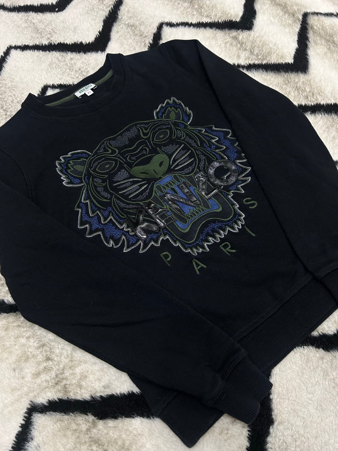 [XS]KENZO 자수 타이거 맨투맨/블랙 상품이미지2