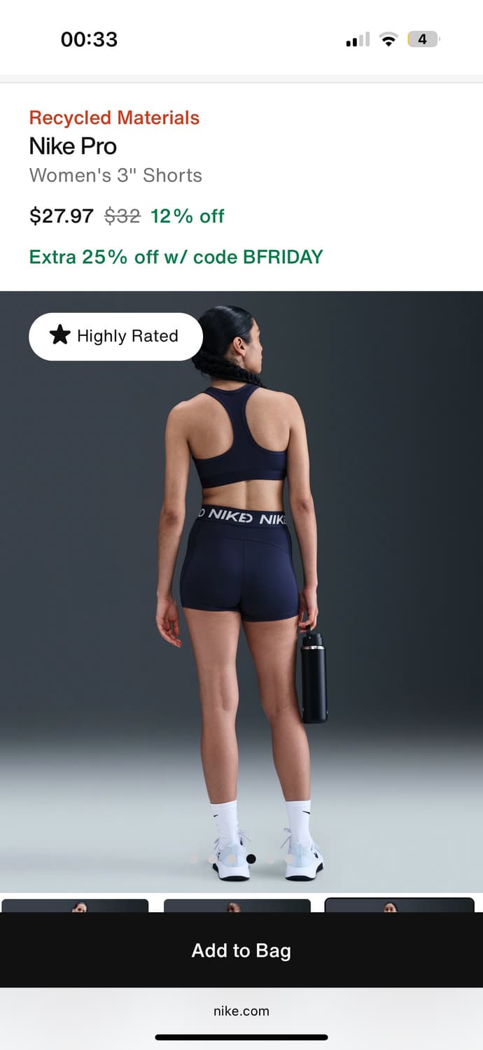 나이키 프로 우먼스 쇼츠 3인치 상품이미지4